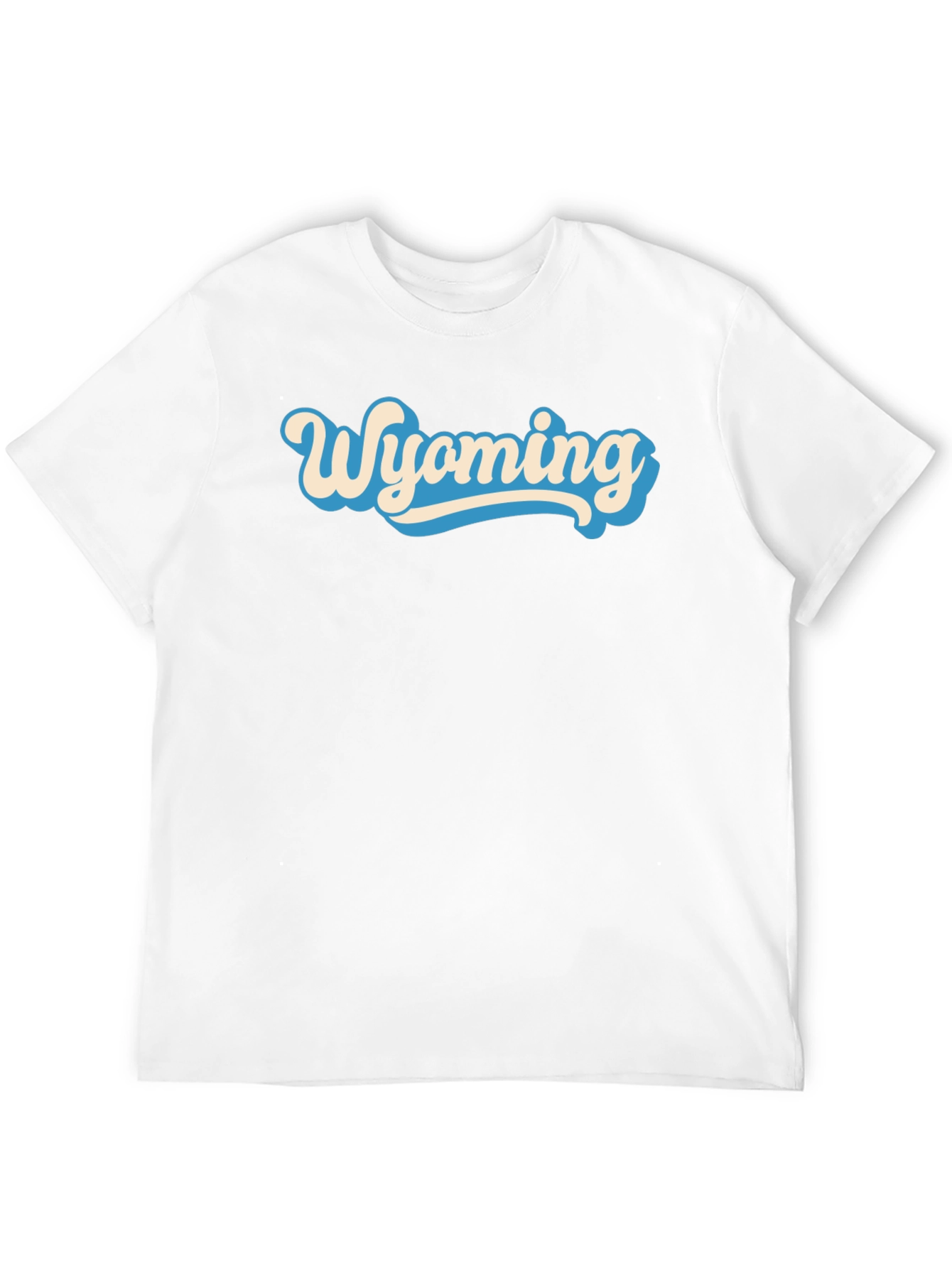 Wyoming Graphic Tee - Retro Style Black T-Shirt