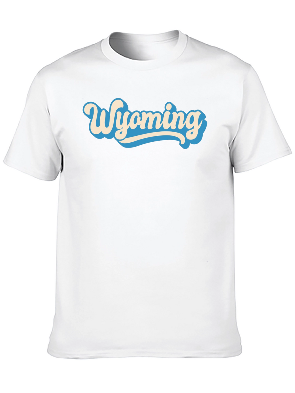 Wyoming Graphic Tee - Retro Style Black T-Shirt