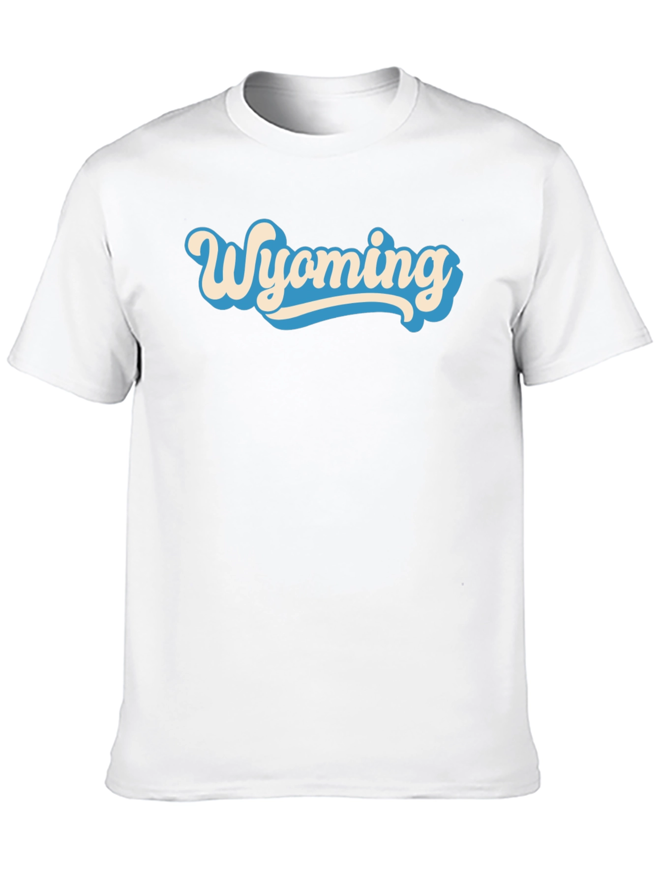 Wyoming Graphic Tee - Retro Style Black T-Shirt