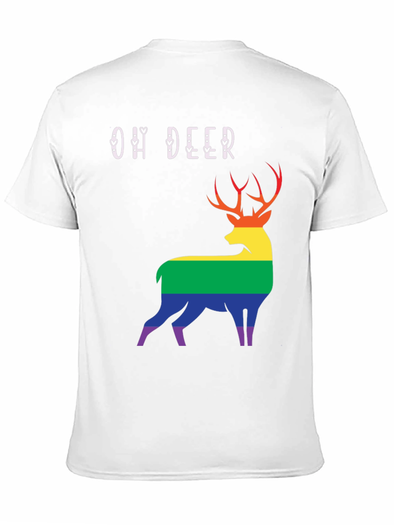 Oh Deer LGBT Pride T-Shirt - Rainbow Stag Graphic Tee