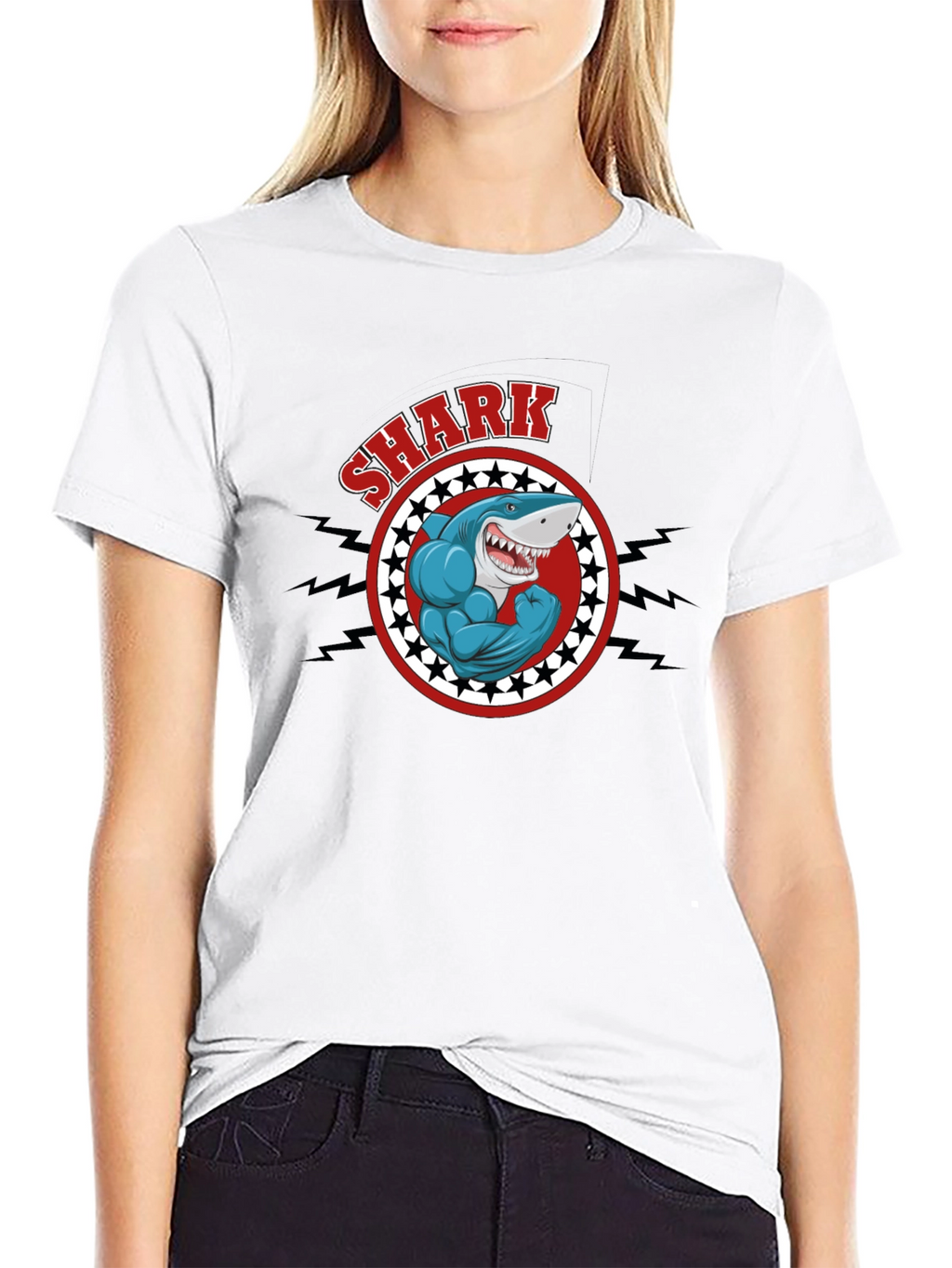Shark Muscle Graphic T-Shirt