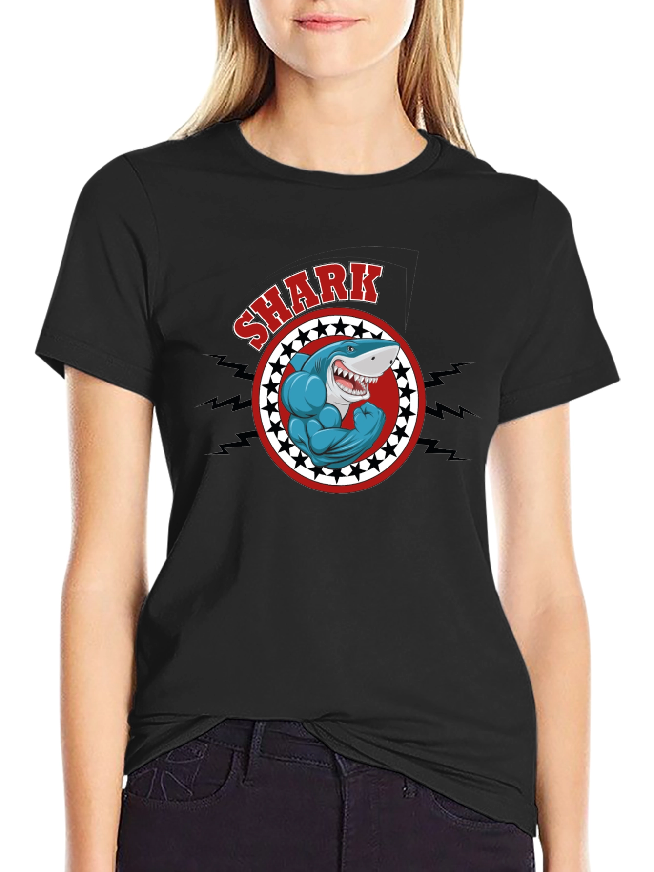 Shark Muscle Graphic T-Shirt