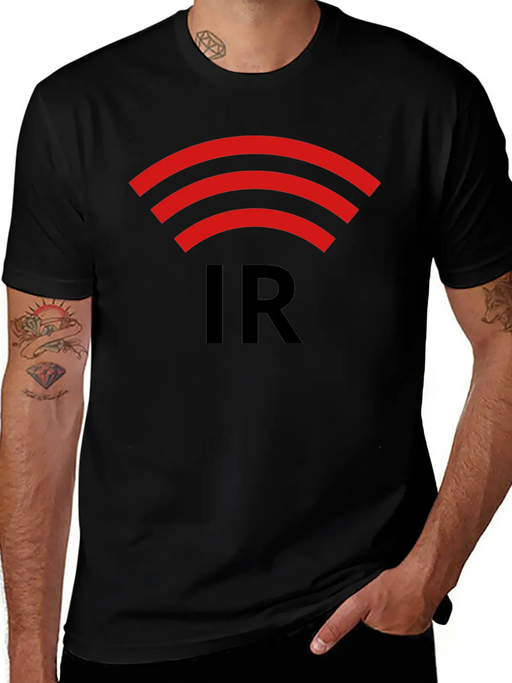 IR Symbol / Logo Unisex Short Sleeve Soft Cotton T-Shirt – Casual Everyday Wear