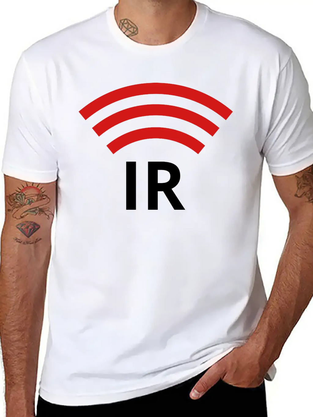 IR Symbol / Logo Unisex Short Sleeve Soft Cotton T-Shirt – Casual Everyday Wear