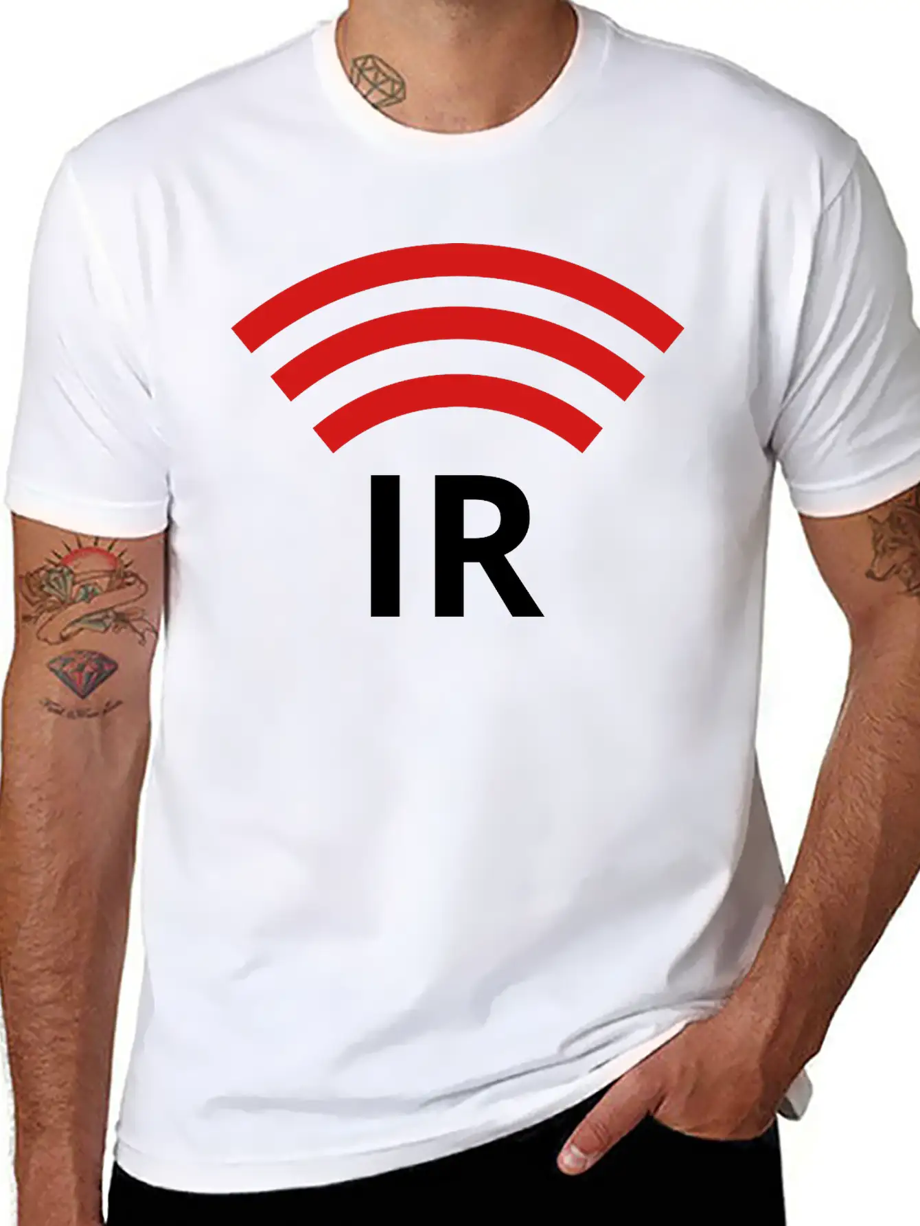 IR Symbol / Logo Unisex Short Sleeve Soft Cotton T-Shirt – Casual Everyday Wear