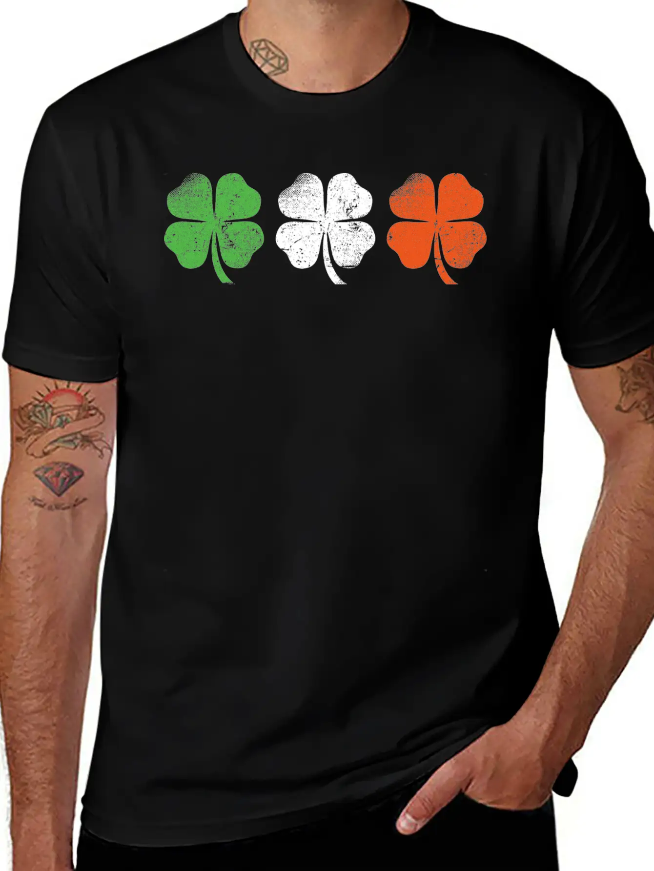 Ireland Flag Shamrocks Essential Cotton Tee For Daily Outfits – Unisex Style