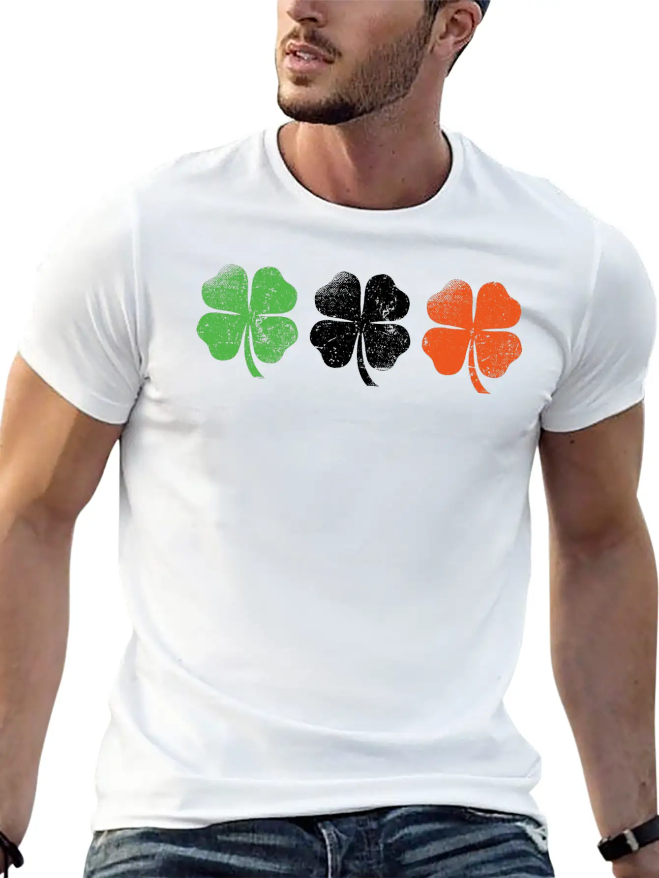 Ireland Flag Shamrocks Essential Cotton Tee For Daily Outfits – Unisex Style