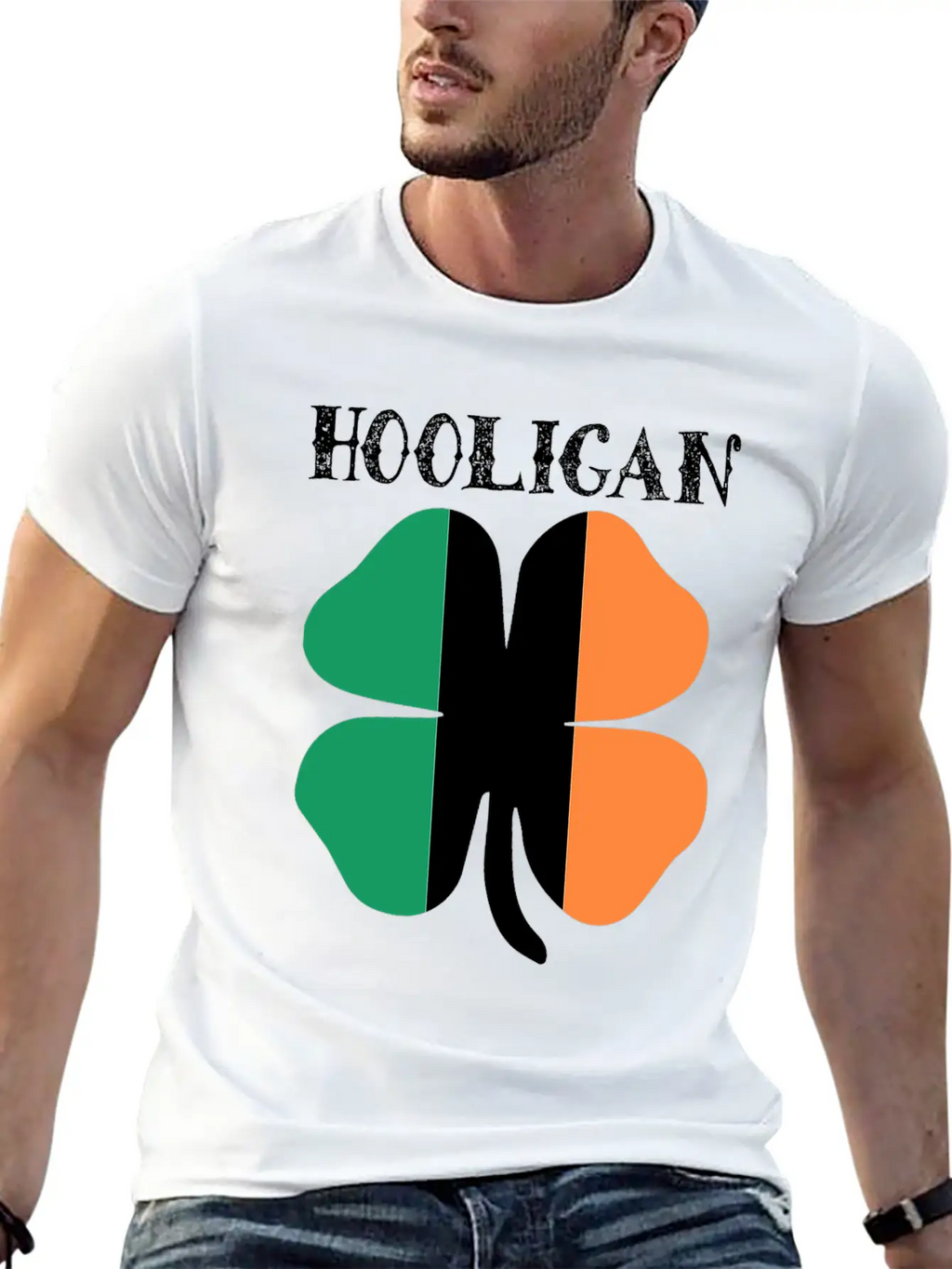 Irish Hooligan Ireland Flag Shamrock Clover St Classic Fit Graphic Tee For Daily Comfort – Unisex Cotton Shirt