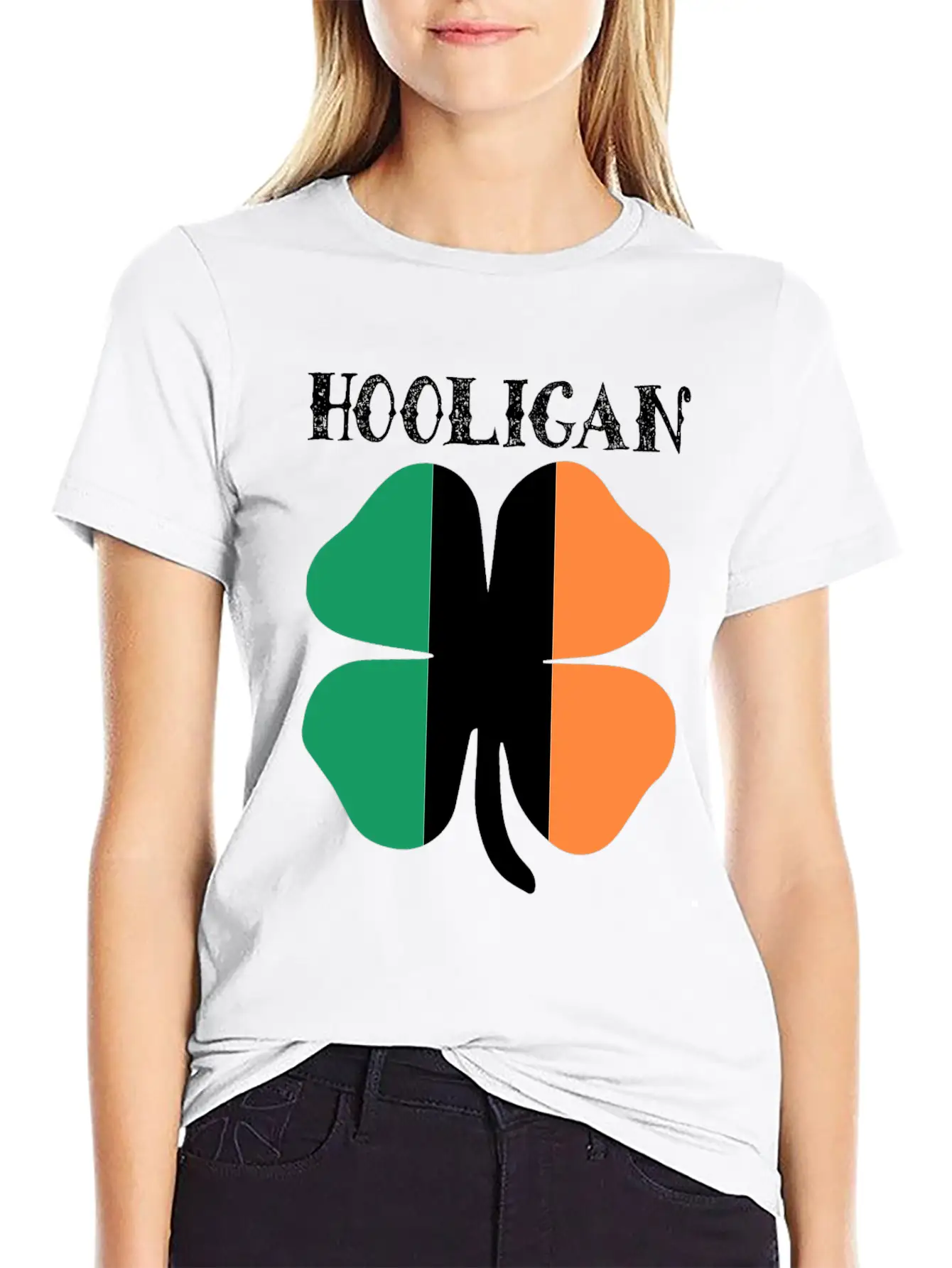 Irish Hooligan Ireland Flag Shamrock Clover St Classic Fit Graphic Tee For Daily Comfort – Unisex Cotton Shirt