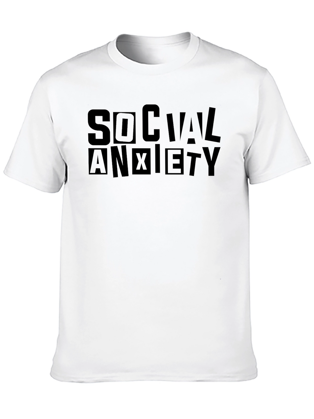 Social Anxiety Black Graphic T-Shirt