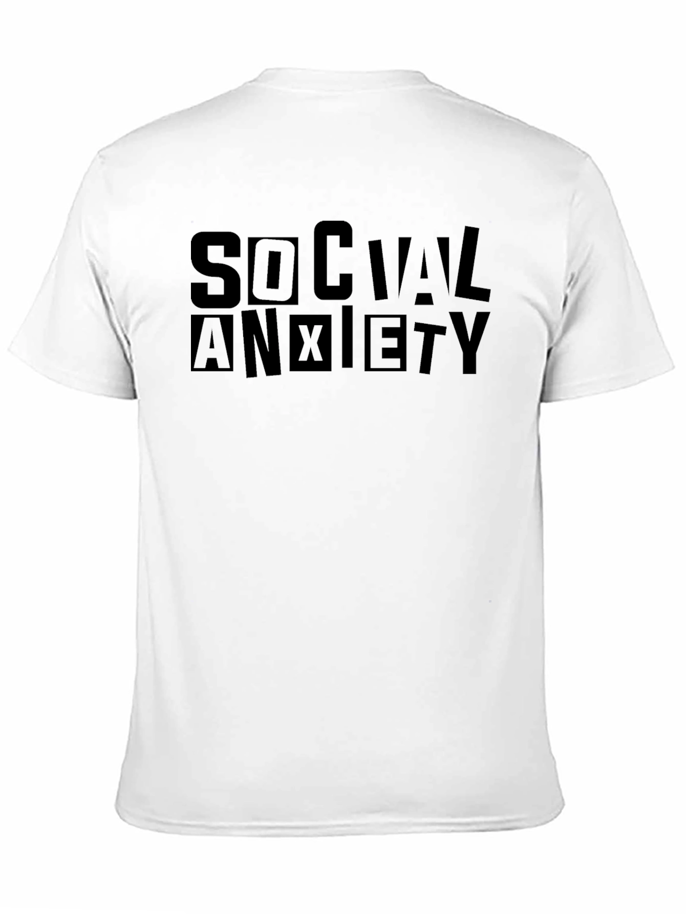 Social Anxiety Black Graphic T-Shirt