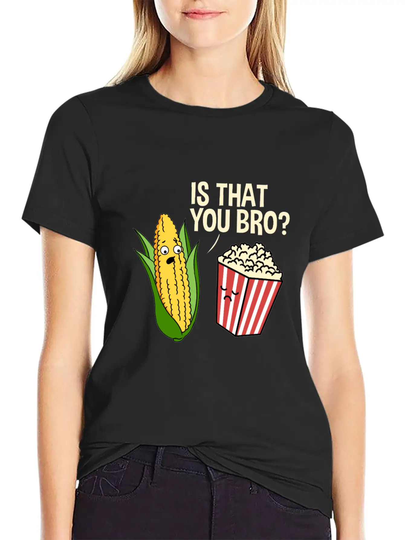 Is That You Bro Popcorn Stylish Everyday T-Shirt – Unisex Basic Cotton Tee