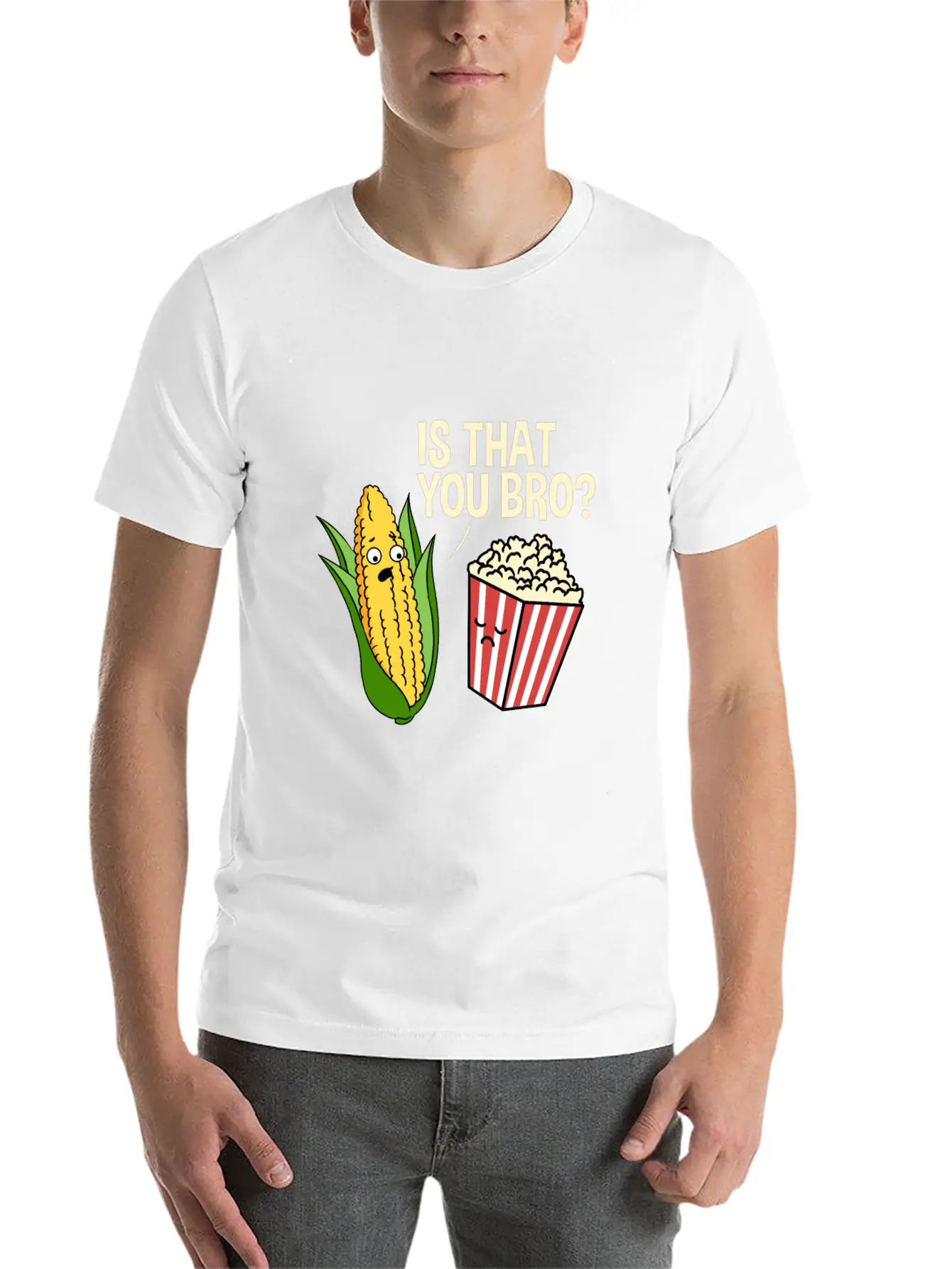 Is That You Bro Popcorn Stylish Everyday T-Shirt – Unisex Basic Cotton Tee