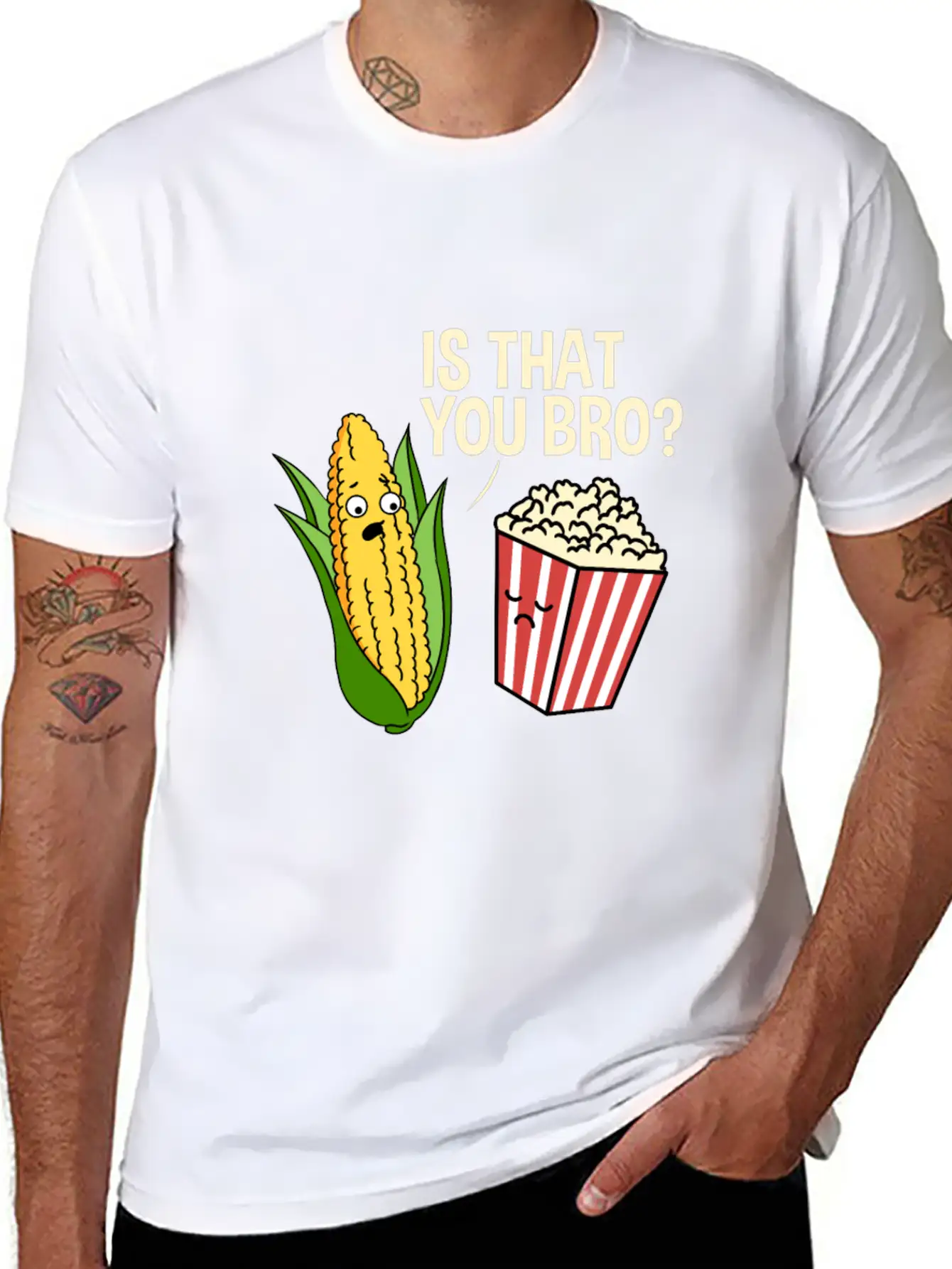 Is That You Bro Popcorn Stylish Everyday T-Shirt – Unisex Basic Cotton Tee