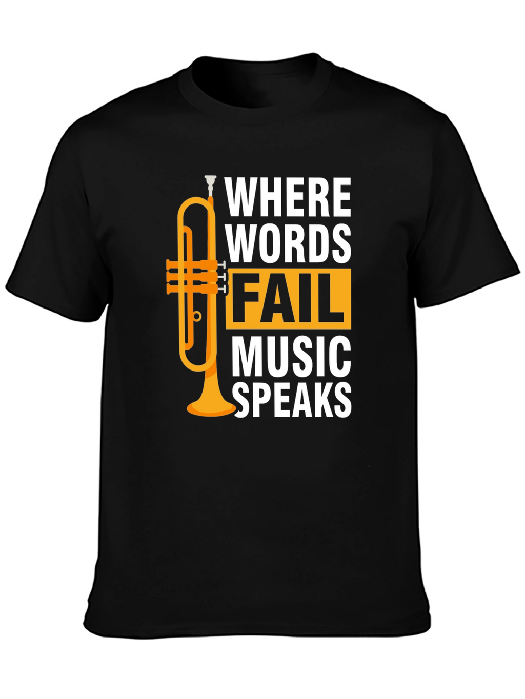 Music Speaks T-Shirt - Trumpet Graphic Tee