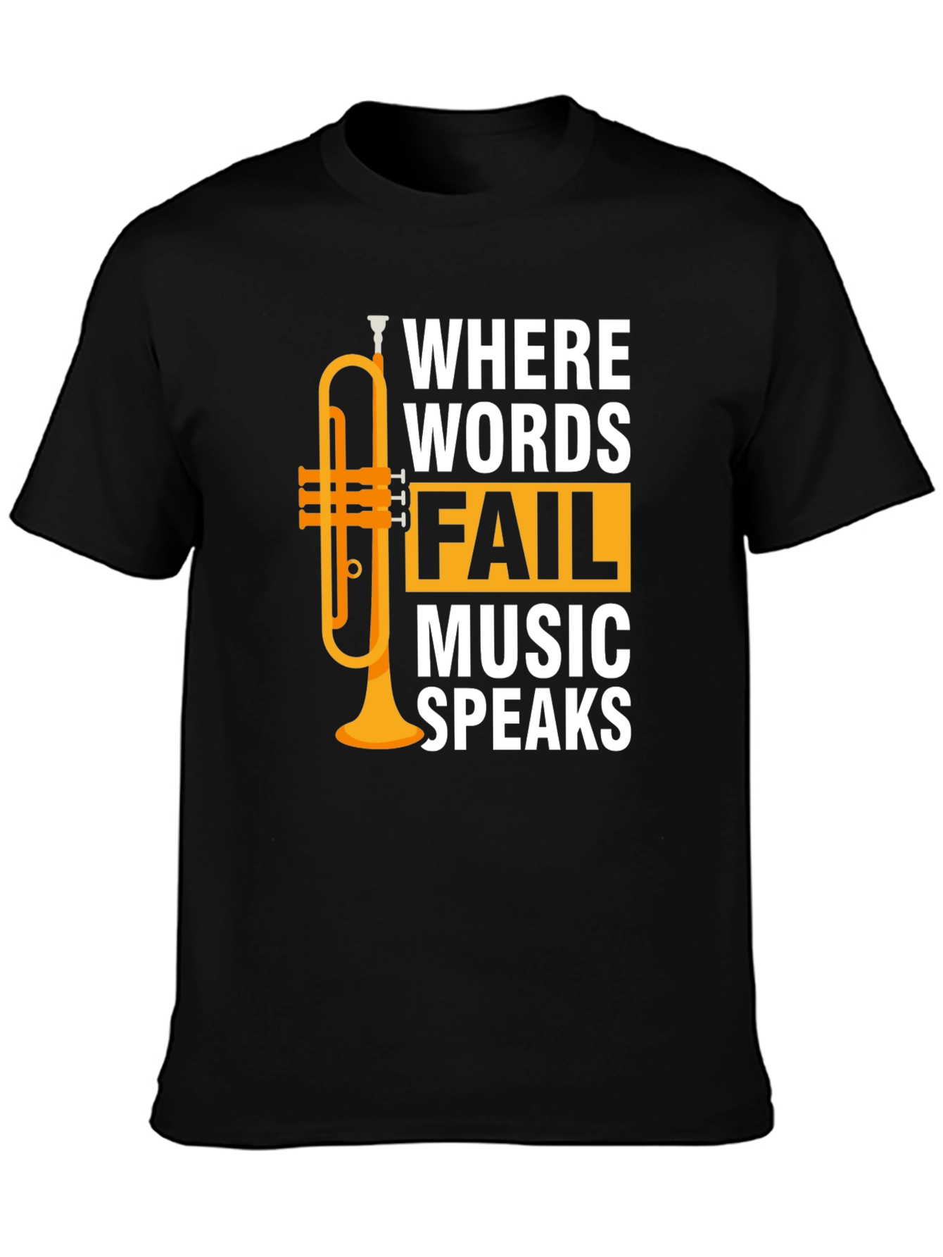Music Speaks T-Shirt - Trumpet Graphic Tee