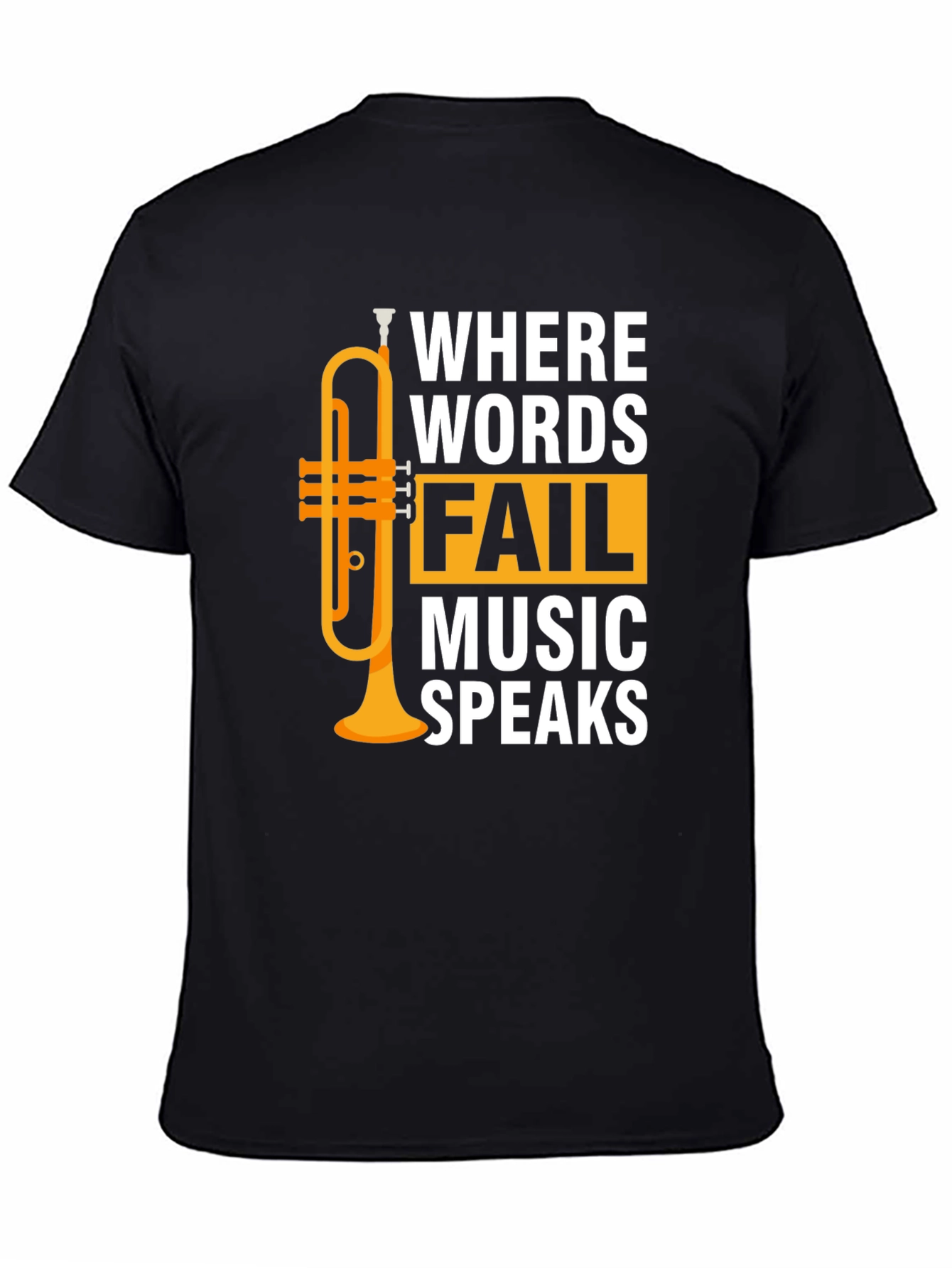 Music Speaks T-Shirt - Trumpet Graphic Tee