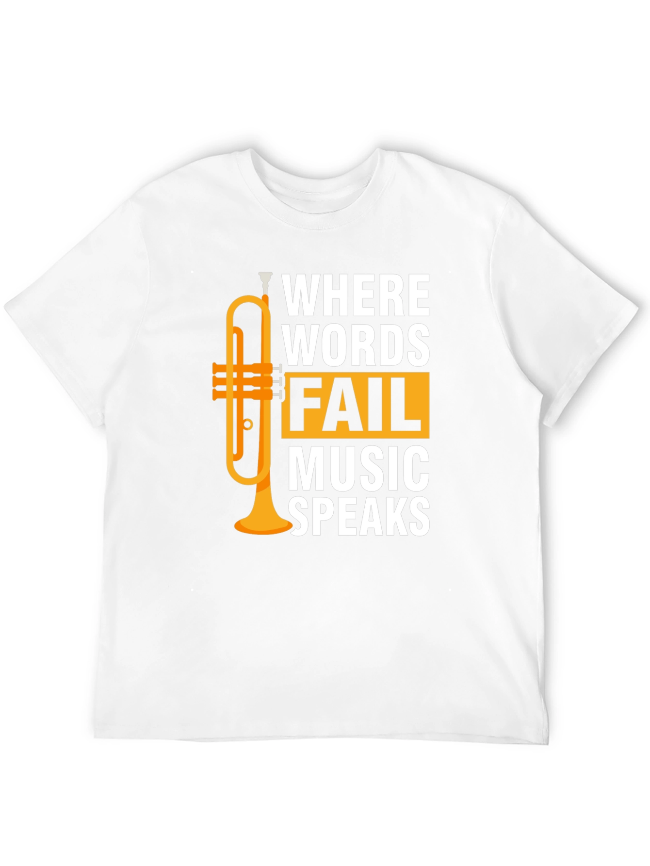 Music Speaks T-Shirt - Trumpet Graphic Tee