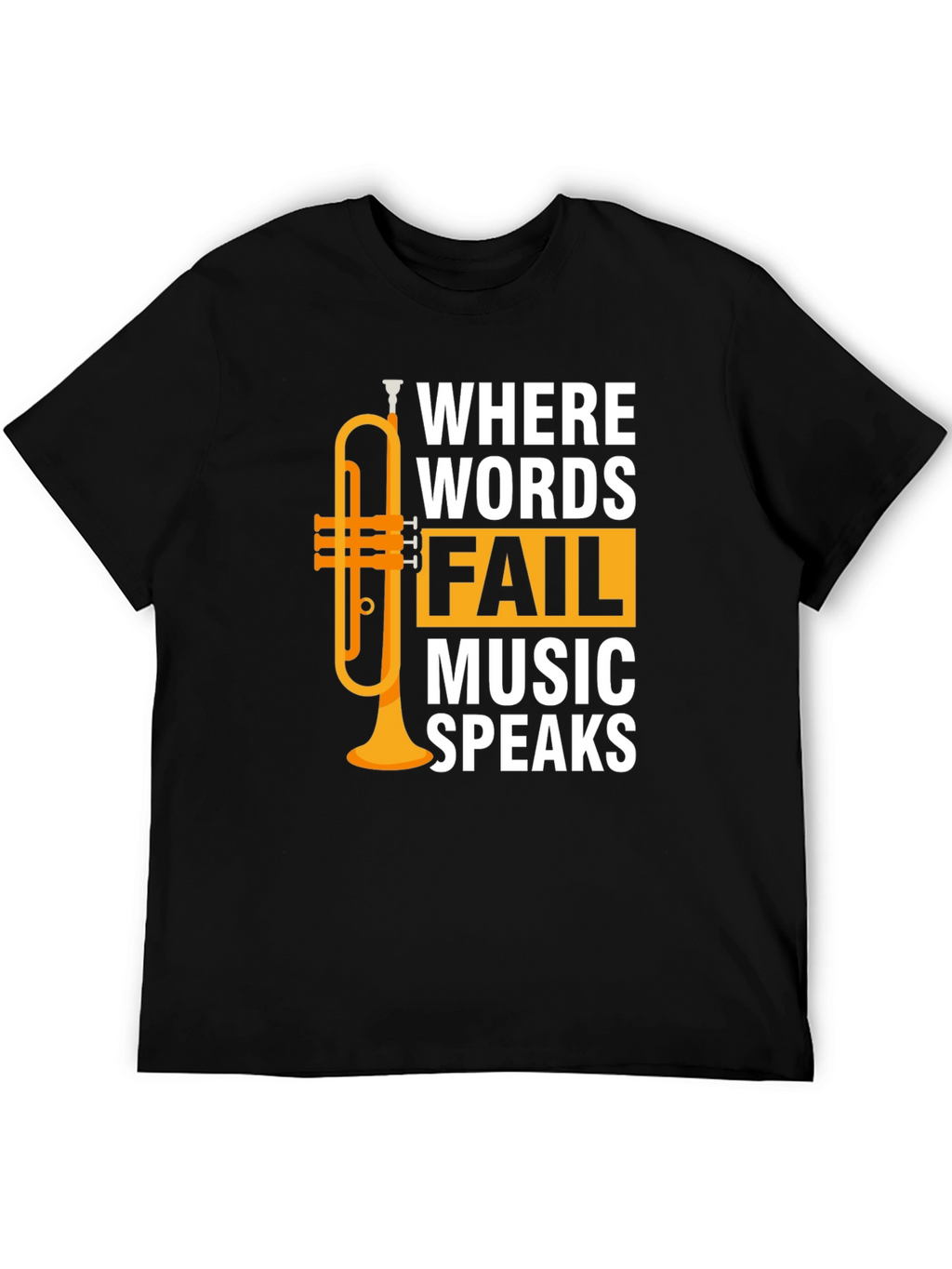 Music Speaks T-Shirt - Trumpet Graphic Tee