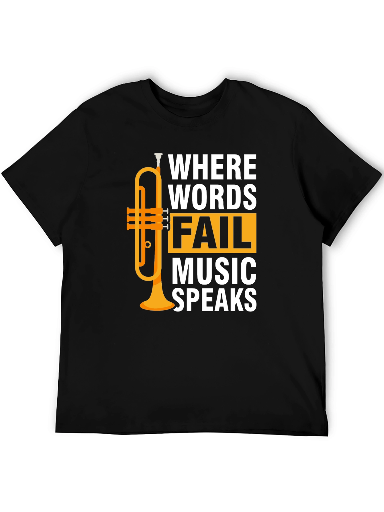 Music Speaks T-Shirt - Trumpet Graphic Tee