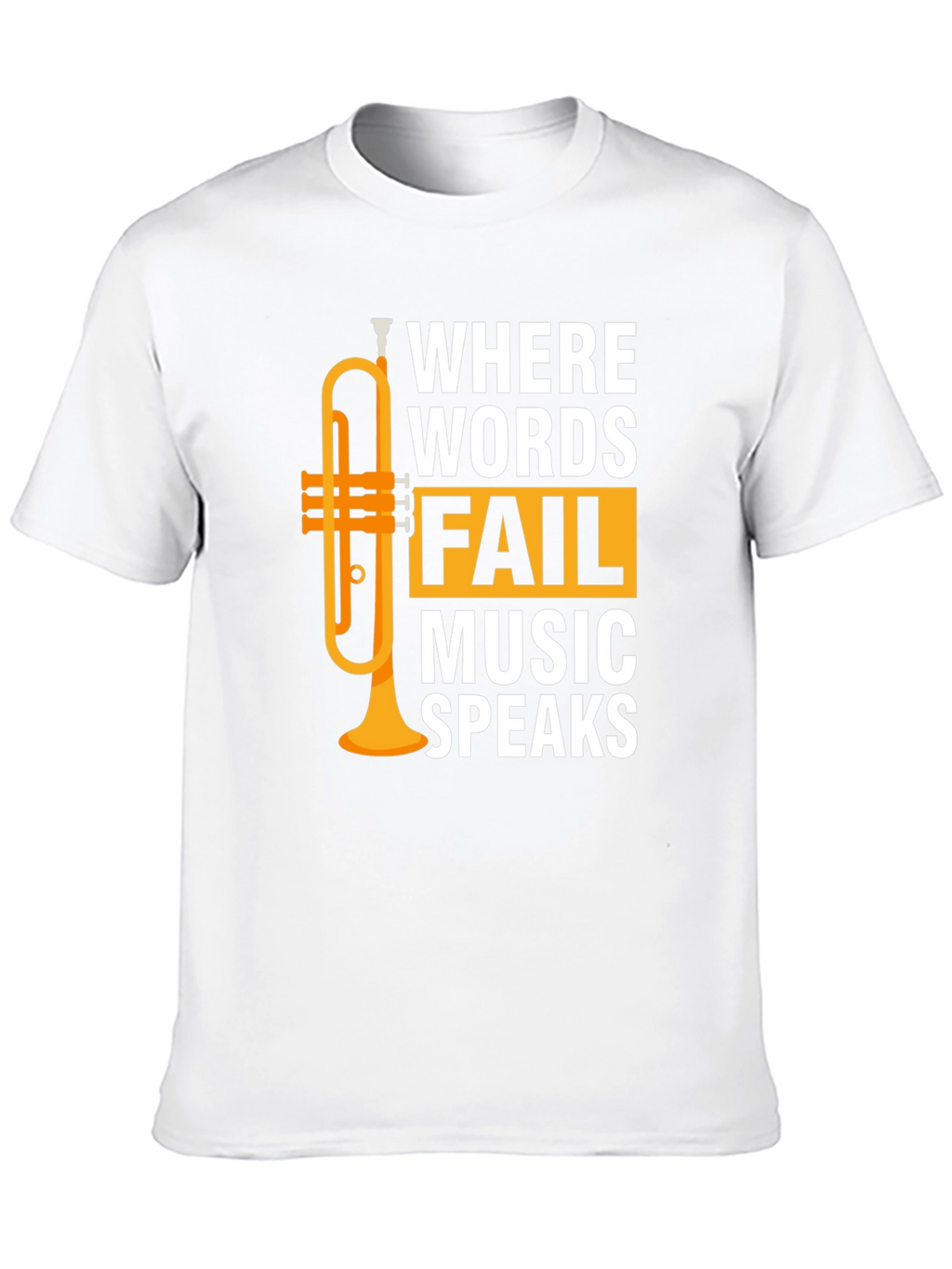 Music Speaks T-Shirt - Trumpet Graphic Tee