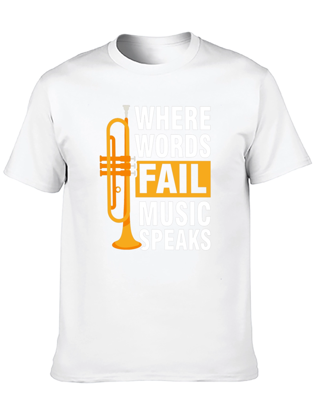 Music Speaks T-Shirt - Trumpet Graphic Tee