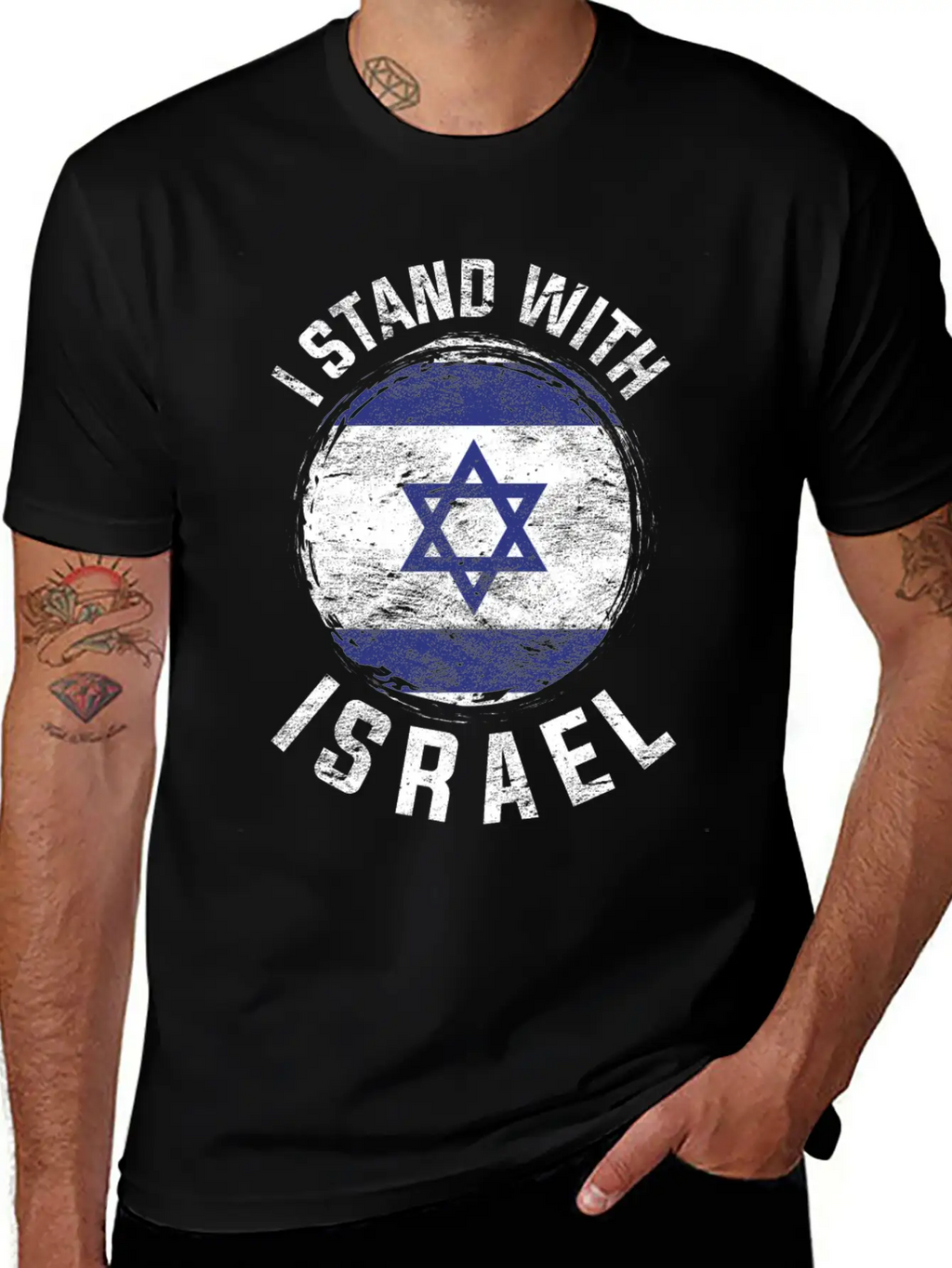 Israeli Flag Gift I Stand By Israel Breathable Soft Cotton T-Shirt – Timeless Casual Look
