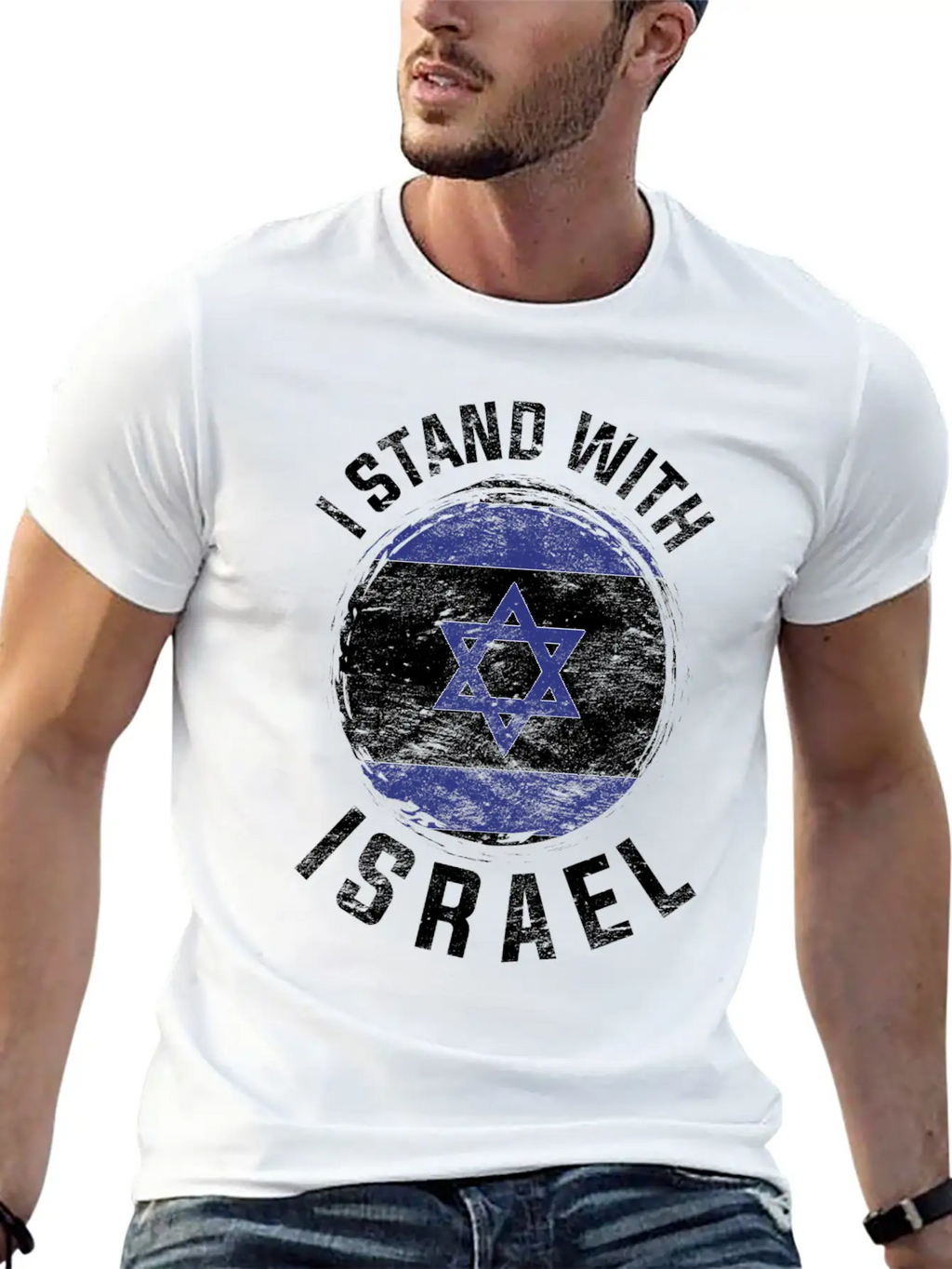 Israeli Flag Gift I Stand By Israel Breathable Soft Cotton T-Shirt – Timeless Casual Look