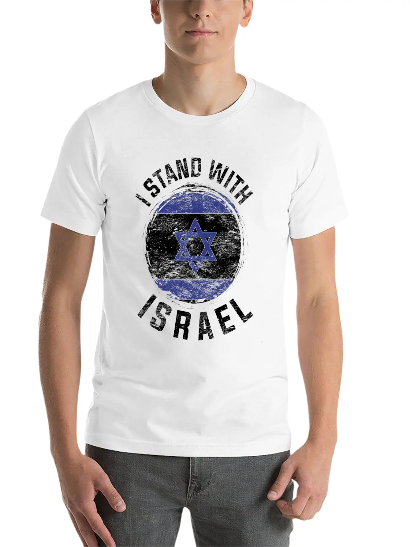 Israeli Flag Gift I Stand By Israel Breathable Soft Cotton T-Shirt – Timeless Casual Look