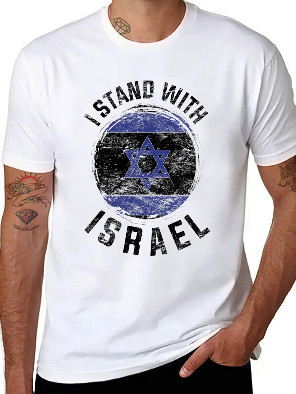 Israeli Flag Gift I Stand By Israel Breathable Soft Cotton T-Shirt – Timeless Casual Look