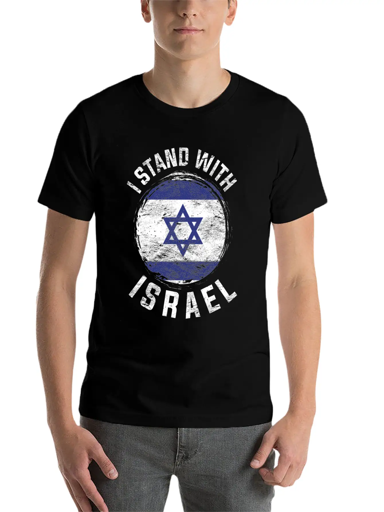Israeli Flag Gift I Stand By Israel Breathable Soft Cotton T-Shirt – Timeless Casual Look