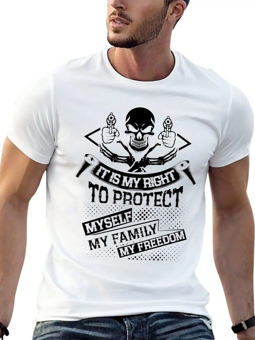 It Is My Right To Protect My Family T Shirt Essential Cotton Tee For Daily Outfits – Unisex Style