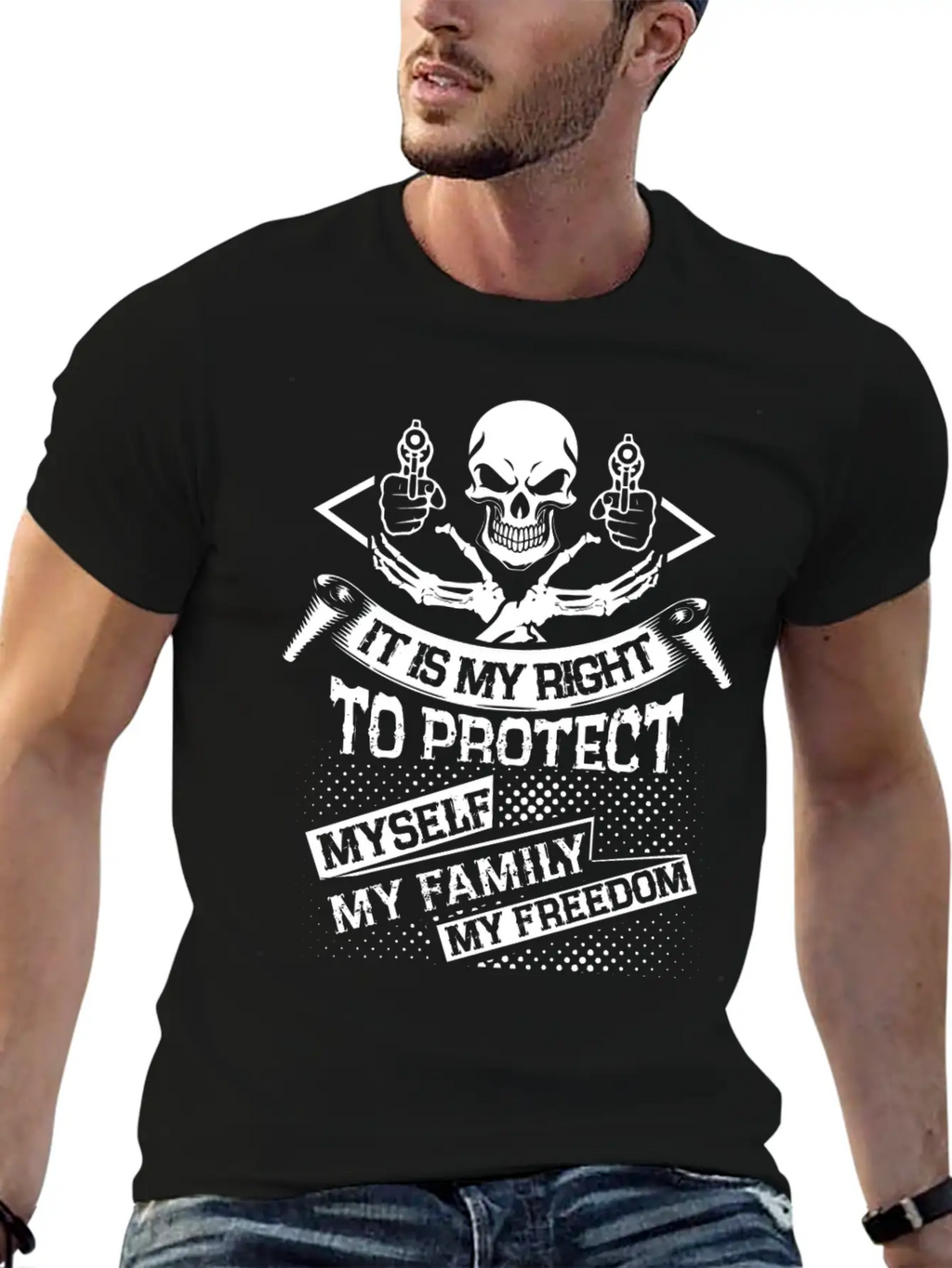 It Is My Right To Protect My Family T Shirt Essential Cotton Tee For Daily Outfits – Unisex Style