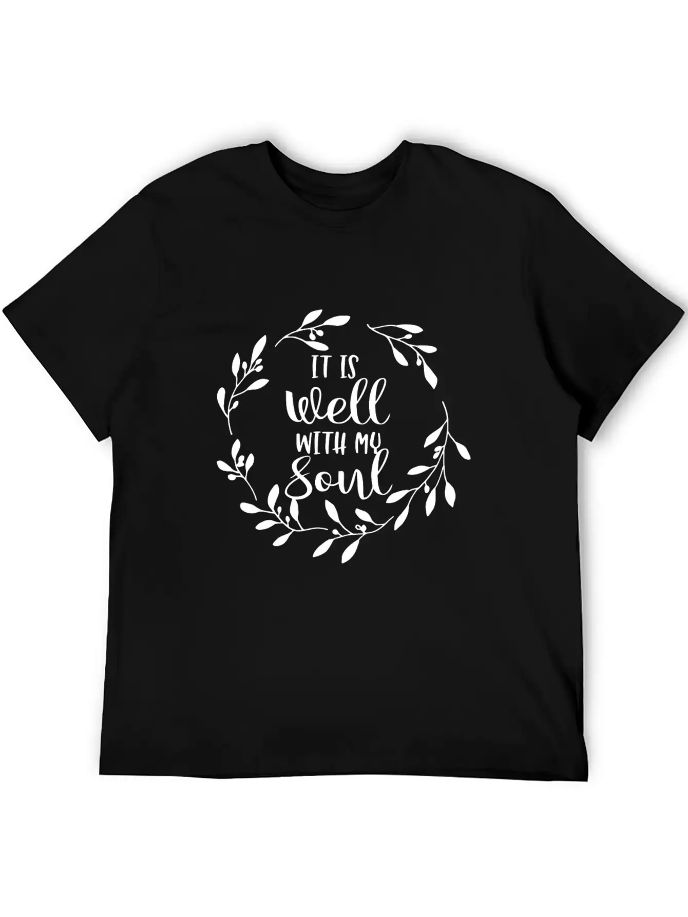 It Is Well With My Soul Uplifting Quote Long Sleev Stylish Everyday T-Shirt – Unisex Basic Cotton Tee