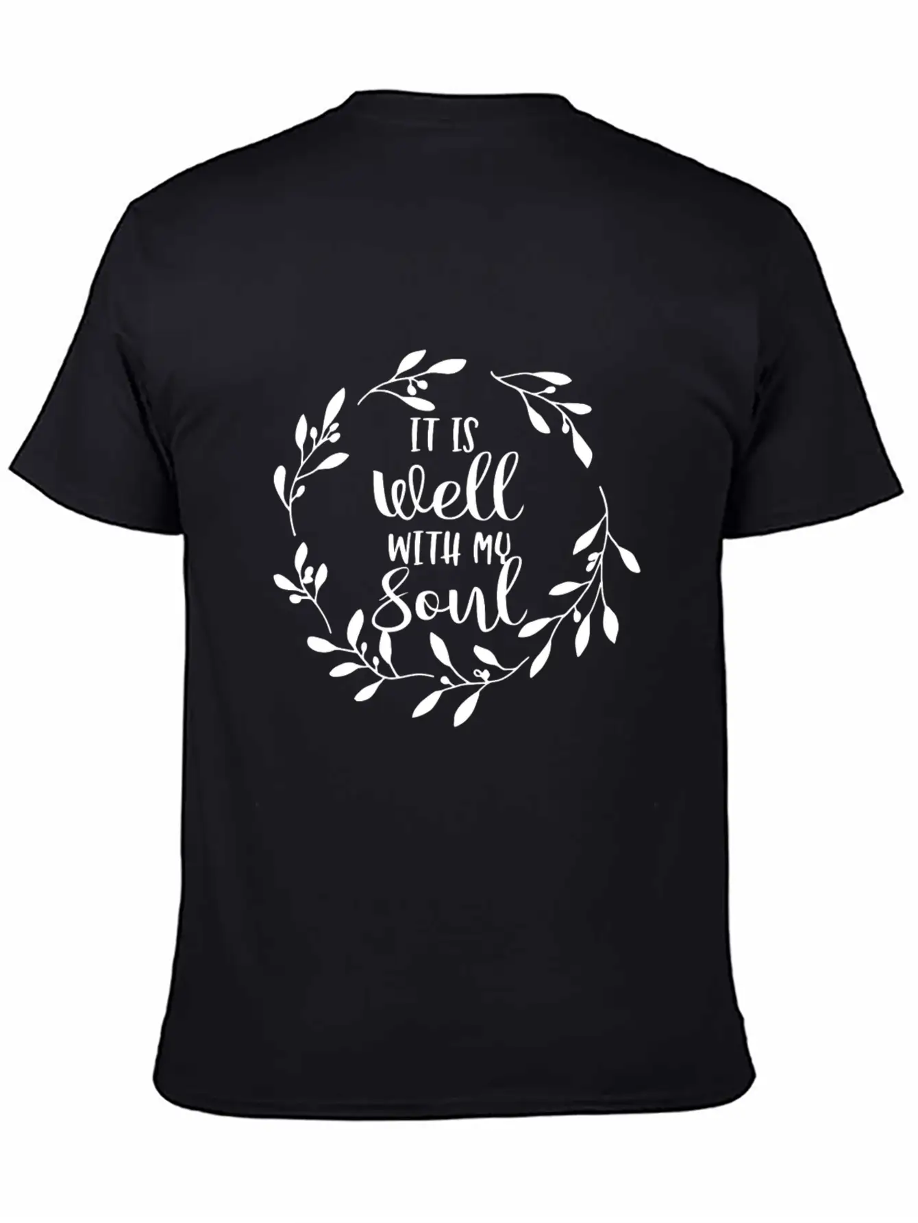 It Is Well With My Soul Uplifting Quote Long Sleev Stylish Everyday T-Shirt – Unisex Basic Cotton Tee