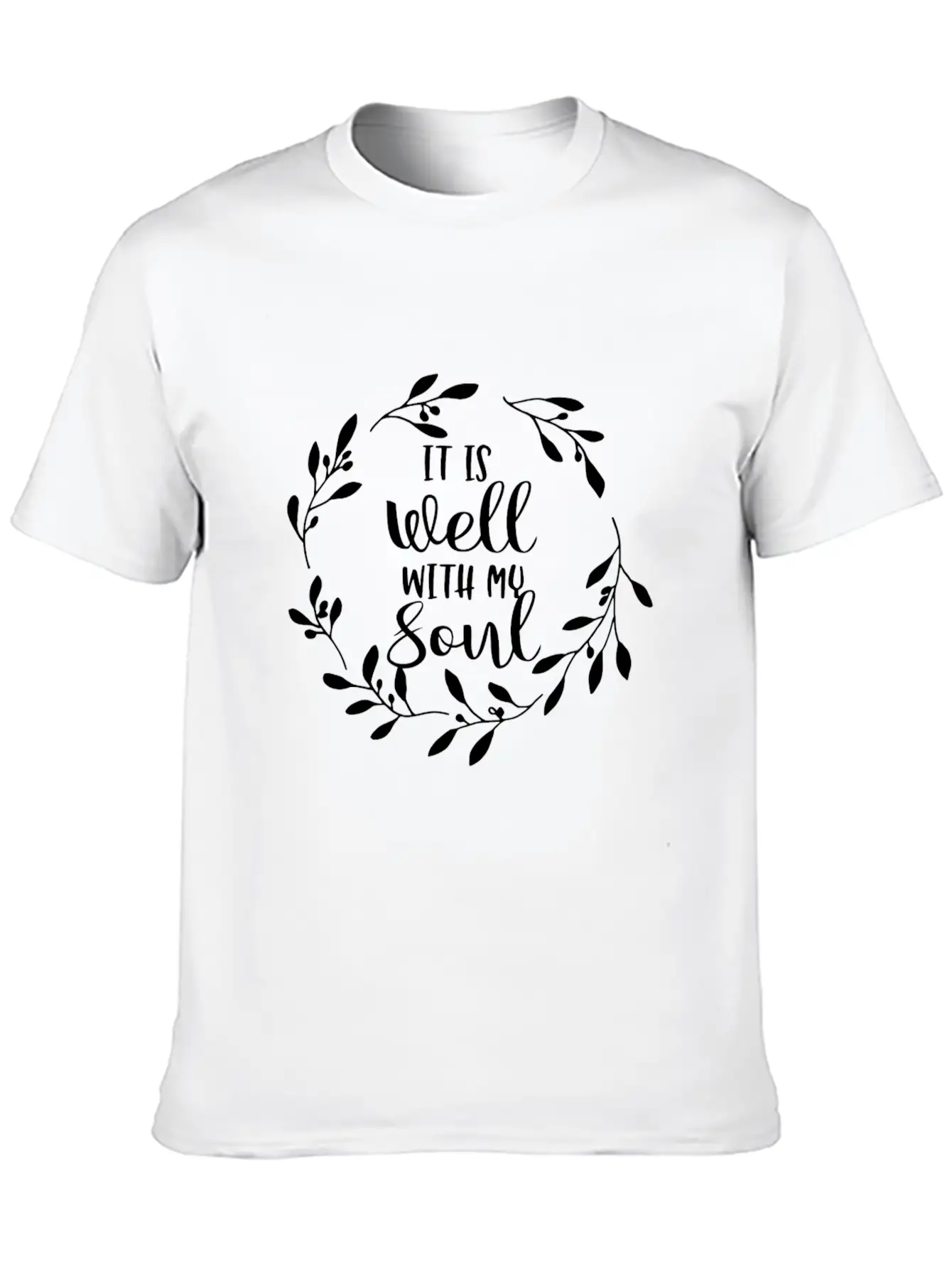 It Is Well With My Soul Uplifting Quote Long Sleev Stylish Everyday T-Shirt – Unisex Basic Cotton Tee