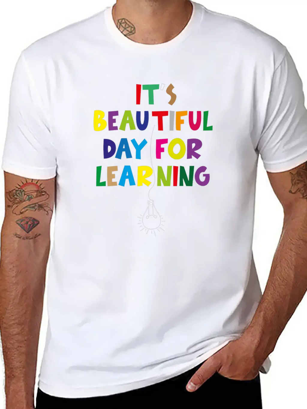 It S Beautiful Day For Learning Unisex Short Sleeve Soft Cotton T-Shirt – Casual Everyday Wear