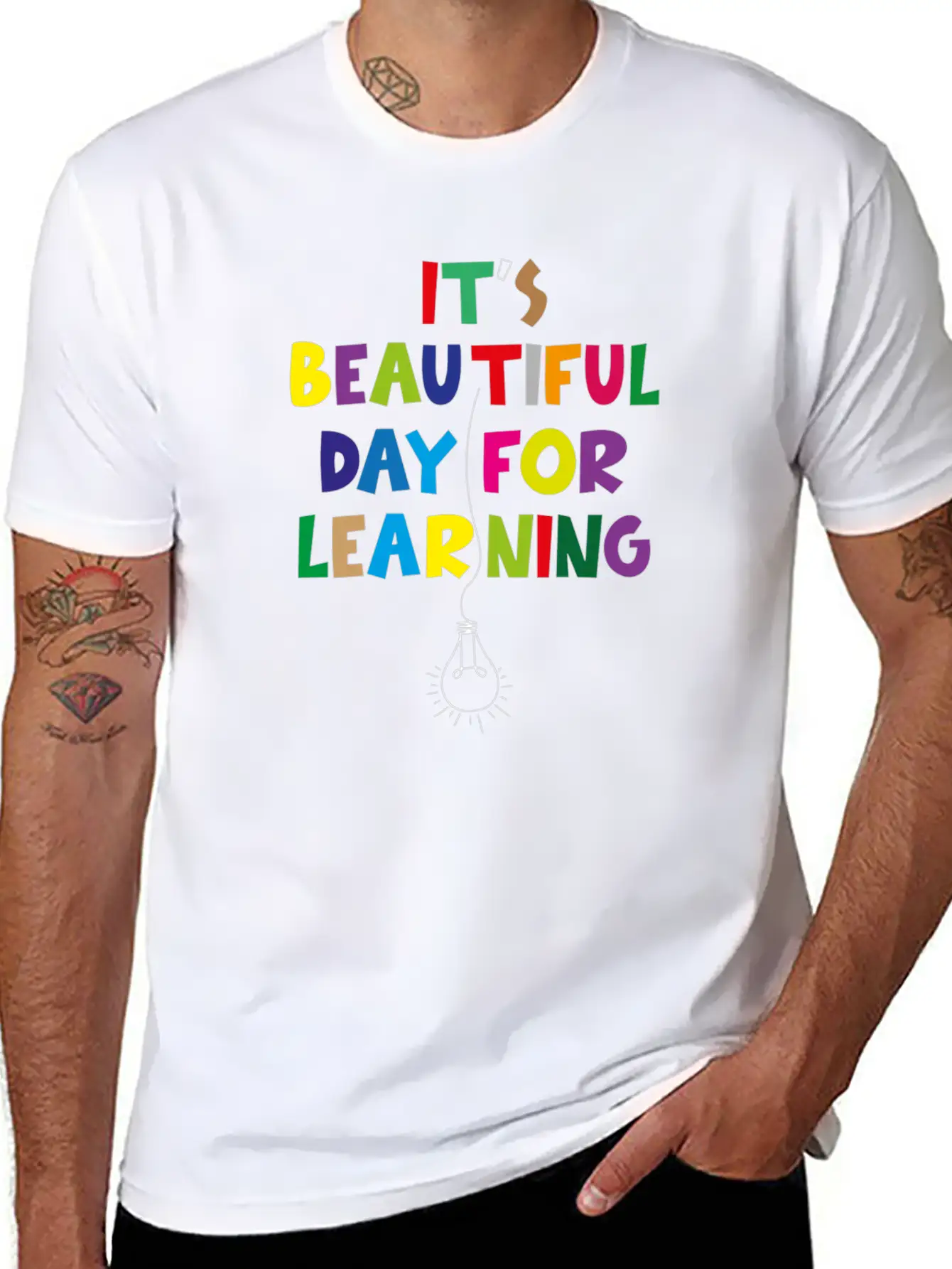 It S Beautiful Day For Learning Unisex Short Sleeve Soft Cotton T-Shirt – Casual Everyday Wear