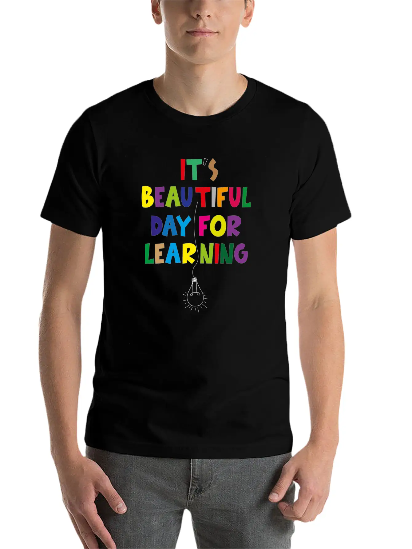 It S Beautiful Day For Learning Unisex Short Sleeve Soft Cotton T-Shirt – Casual Everyday Wear