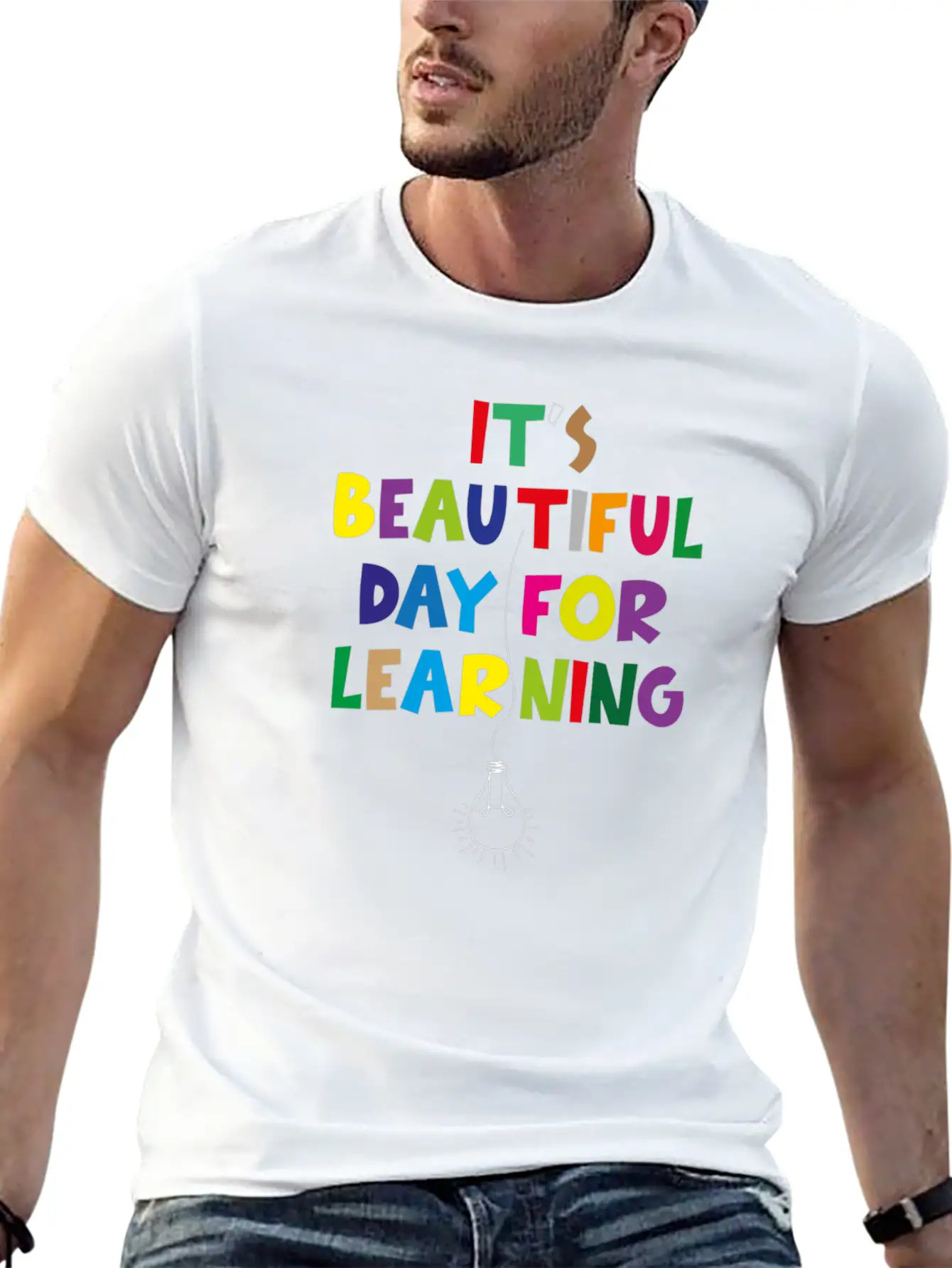 It S Beautiful Day For Learning Unisex Short Sleeve Soft Cotton T-Shirt – Casual Everyday Wear