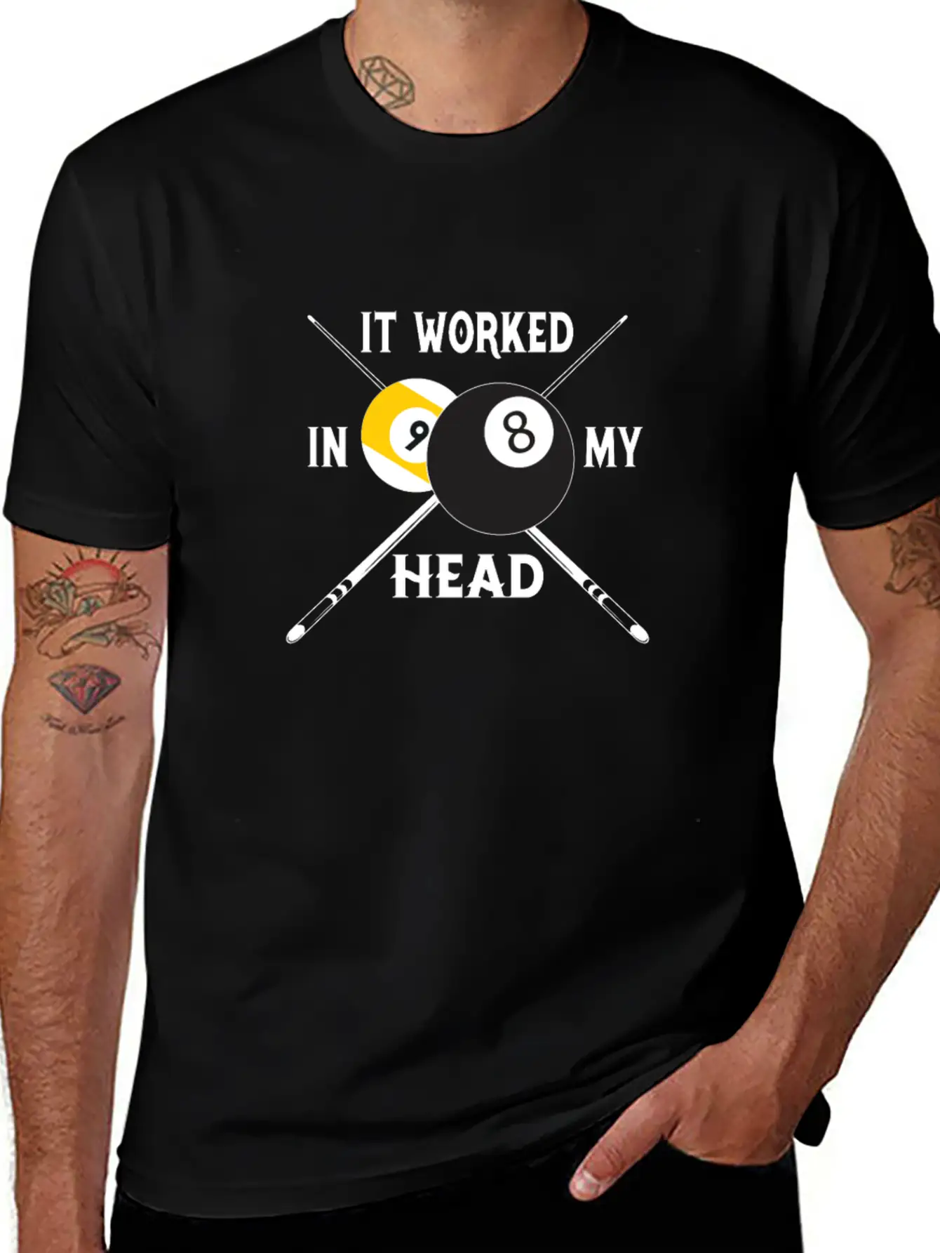It Worked In My Head Billiards Pool Player Gift Unisex Casual T-Shirt – Clean Design For Daily Comfort