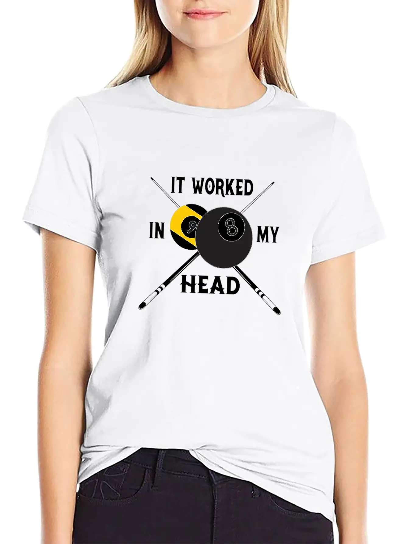 It Worked In My Head Billiards Pool Player Gift Unisex Casual T-Shirt – Clean Design For Daily Comfort
