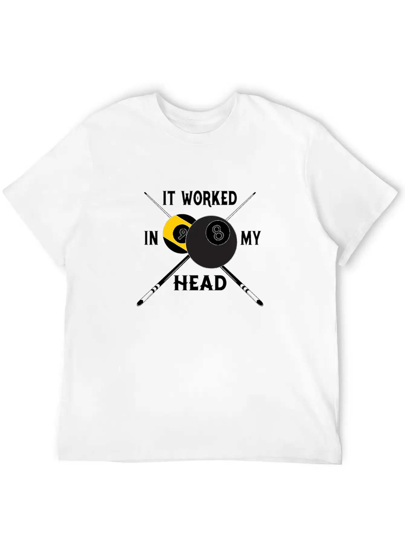 It Worked In My Head Billiards Pool Player Gift Unisex Casual T-Shirt – Clean Design For Daily Comfort