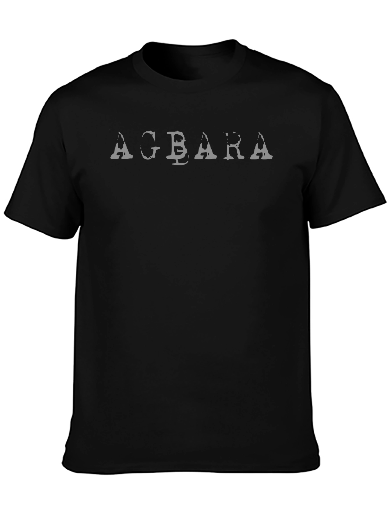 AGBARA Black Graphic Tee - Soft Cotton Blend Casual Wear