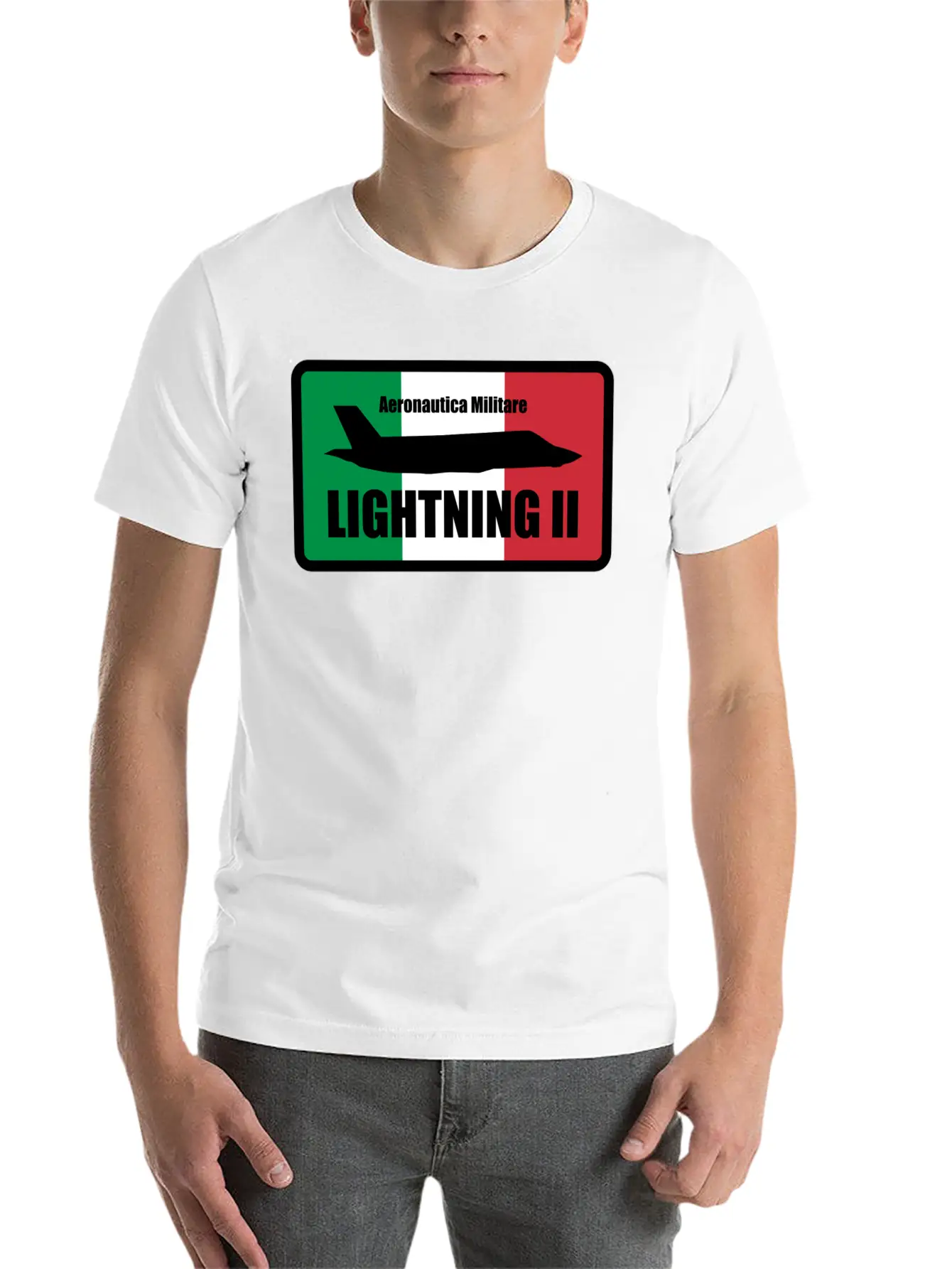 Italian F35 Lightning Small Logo Trending Breathable Graphic T-Shirt – Perfect For Casual Days