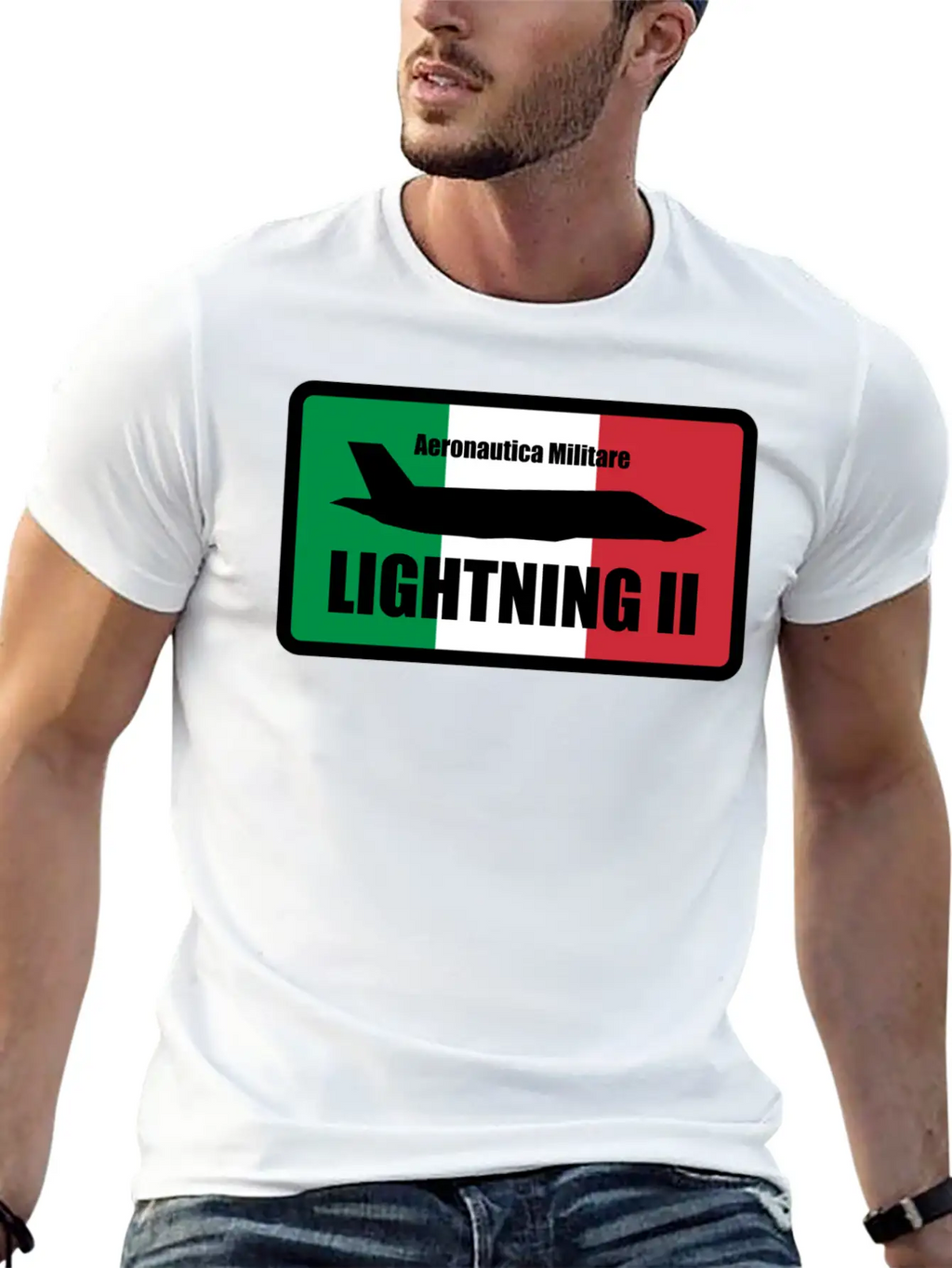 Italian F35 Lightning Small Logo Trending Breathable Graphic T-Shirt – Perfect For Casual Days