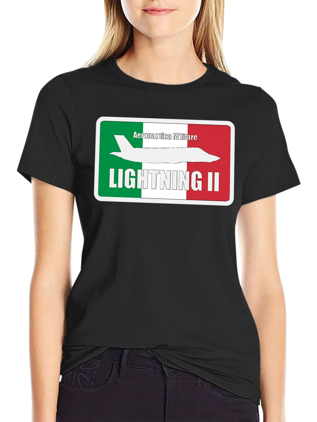 Italian F35 Lightning Small Logo Trending Breathable Graphic T-Shirt – Perfect For Casual Days