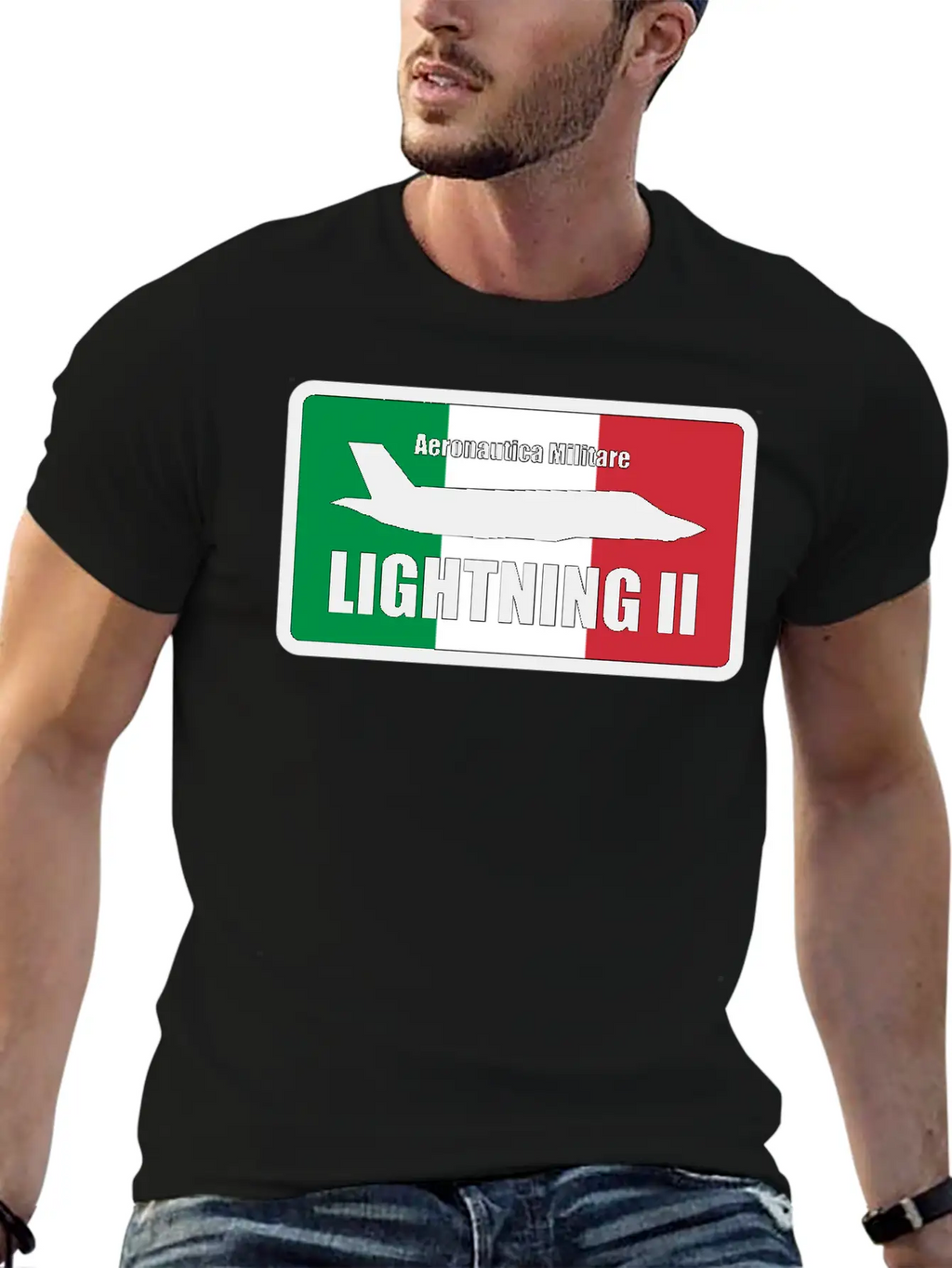 Italian F35 Lightning Small Logo Trending Breathable Graphic T-Shirt – Perfect For Casual Days