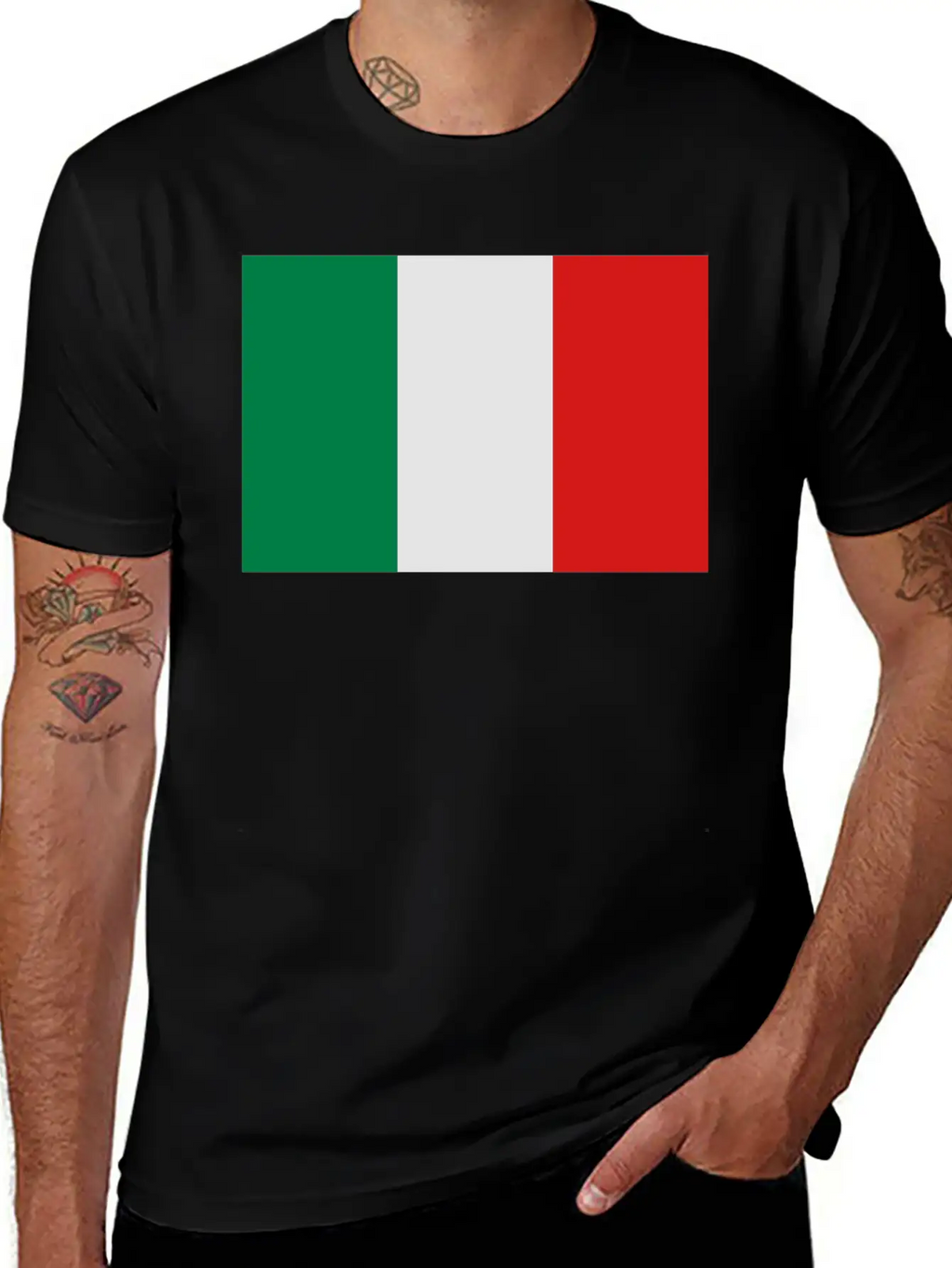Italian Flag Stylish Everyday T-Shirt – Unisex Basic Cotton Tee