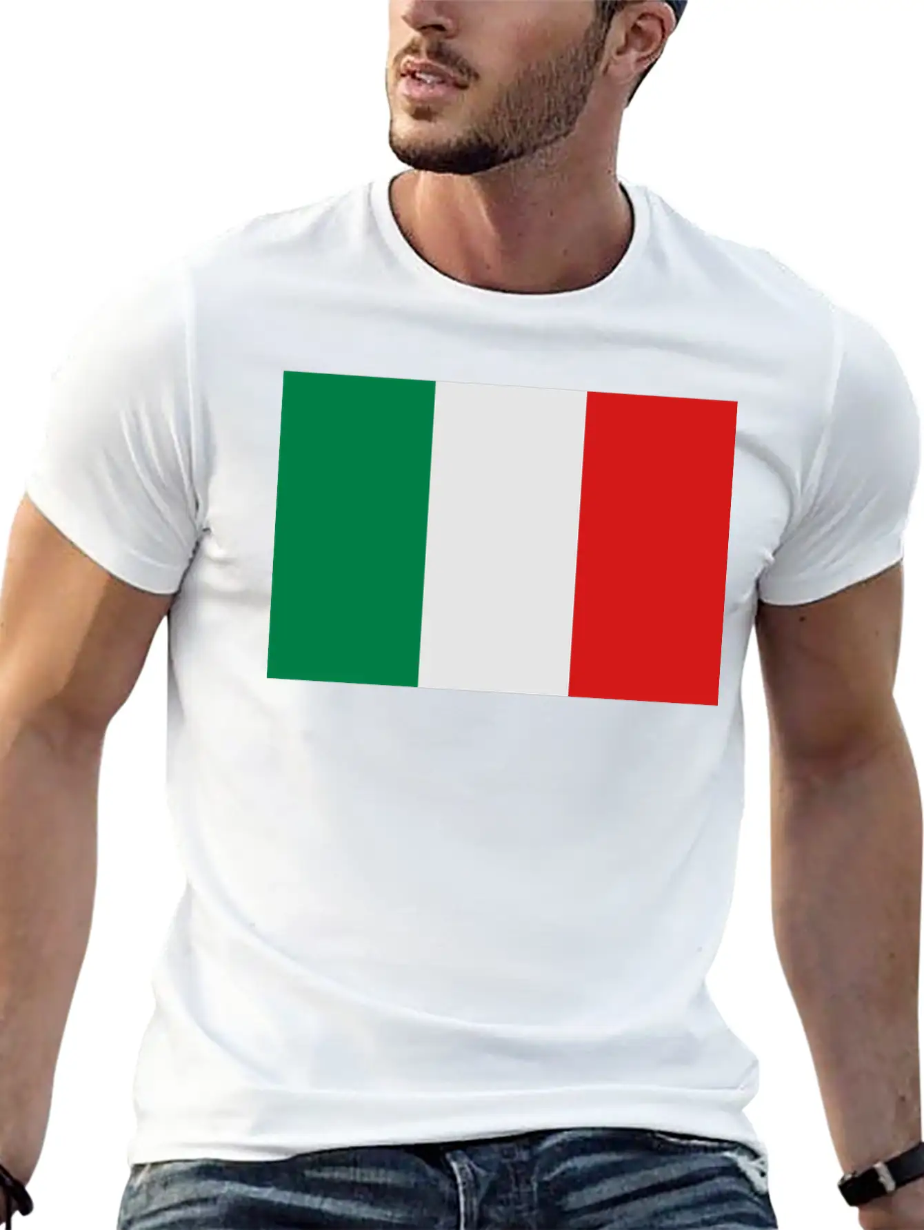 Italian Flag Stylish Everyday T-Shirt – Unisex Basic Cotton Tee